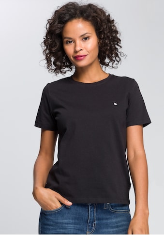 Calvin Klein Rundhalsshirt »SMALL LOGO C-NECK TOP«, mit kleinem CK Monogramm Logo auf... kaufen