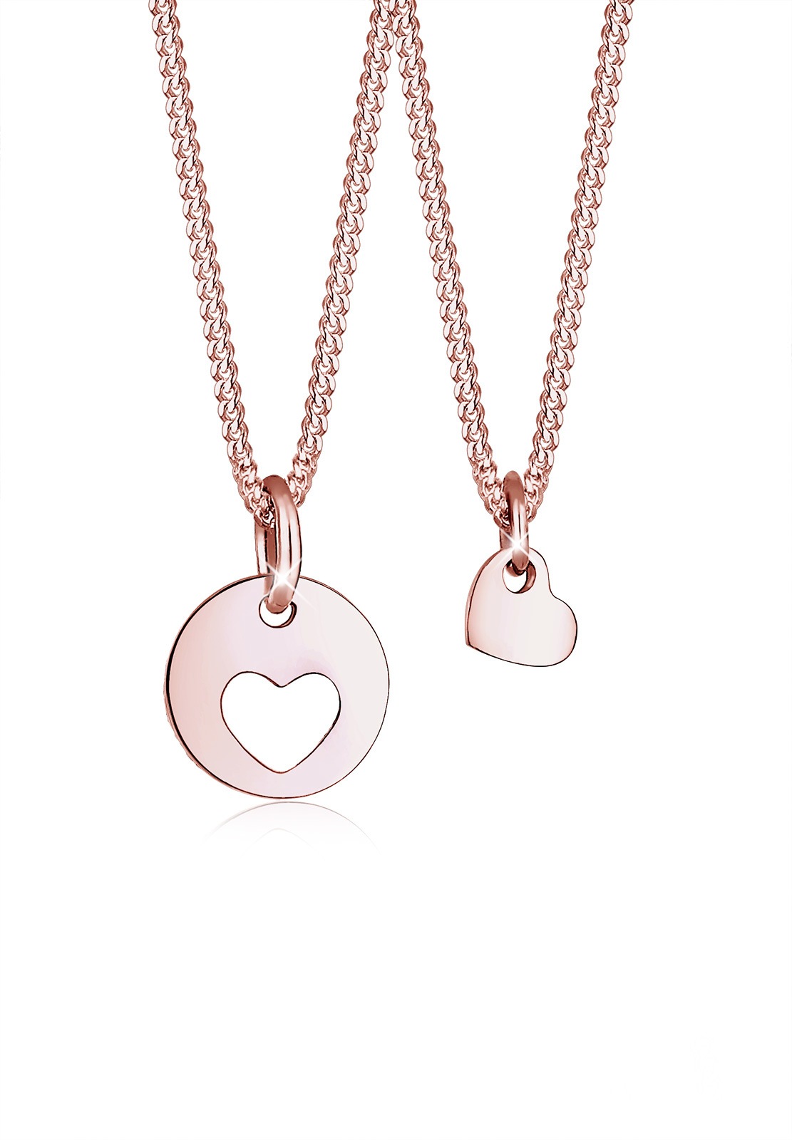 Elli Ketten-Set »Herz Mutter Kind Cut Out Münze 925 Silber«
