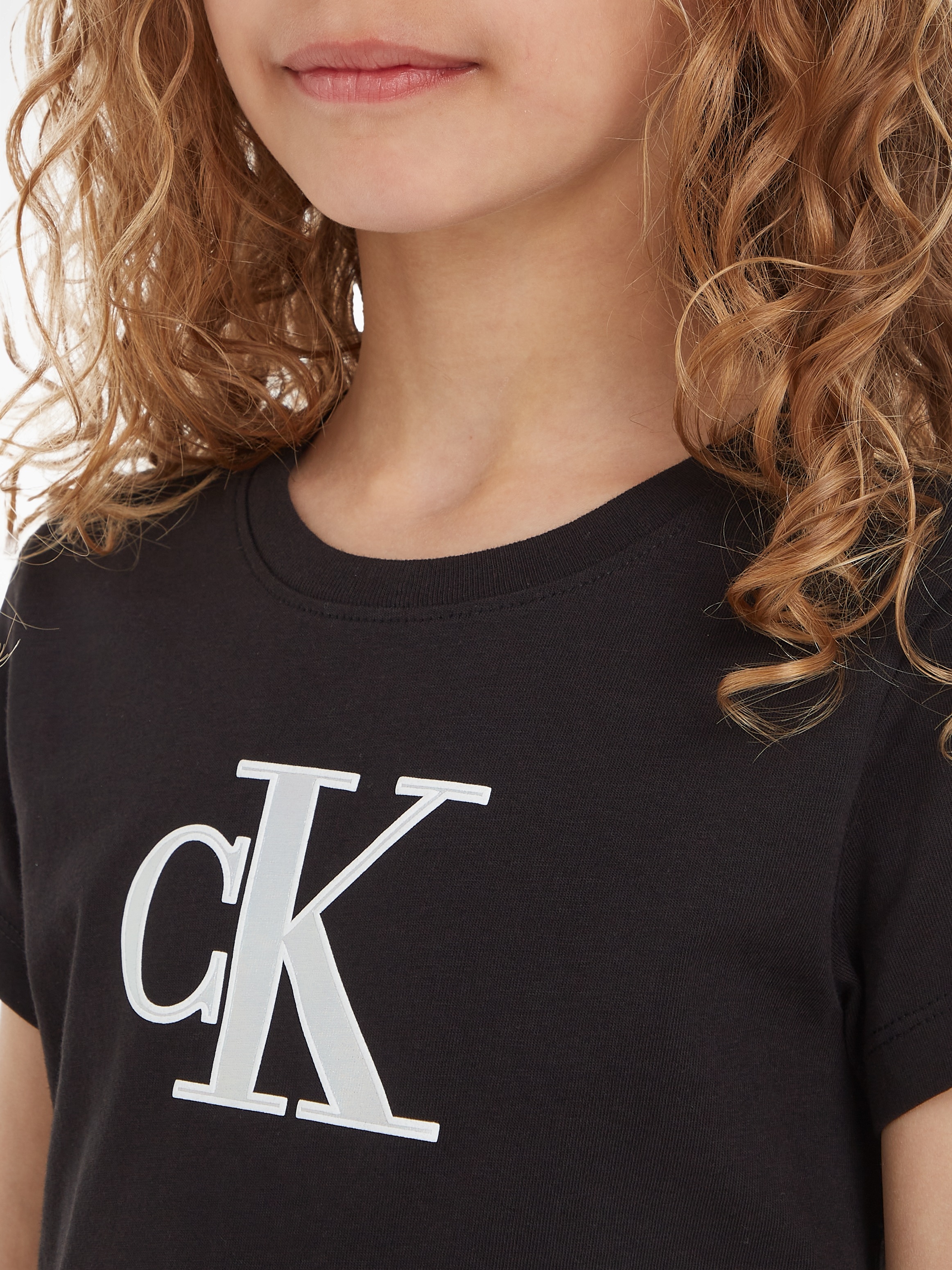 Calvin Klein Jeans T-Shirt »METALLIC MONOGRAM SLIM T-SHIRT«, für Kinder bis 16 Jahre