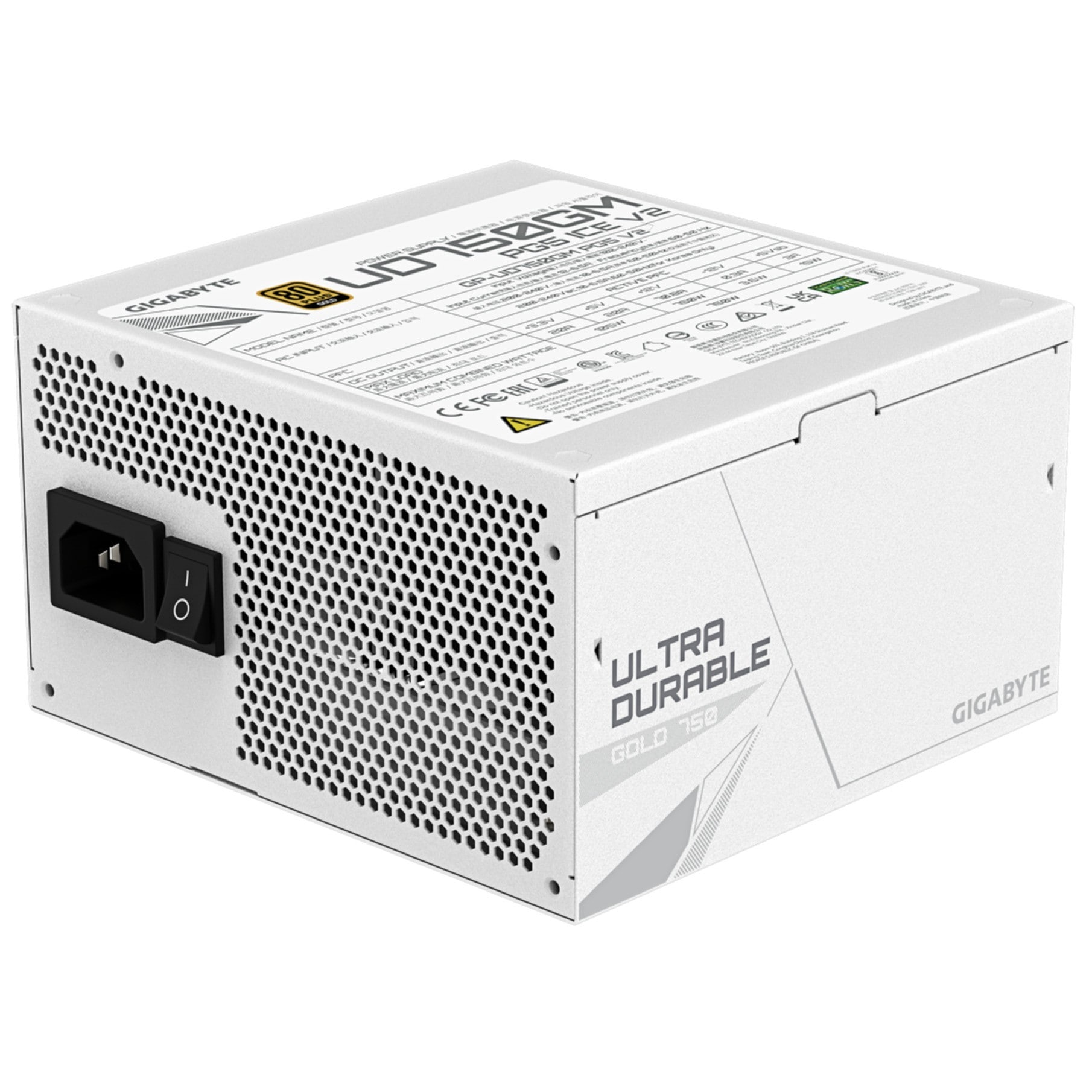 Gigabyte Netzteil »UD750GM PG5 V2 ICE Netzteil – PCIe Gen 5.1, 80 PLUS Gold, Vollmodulare«