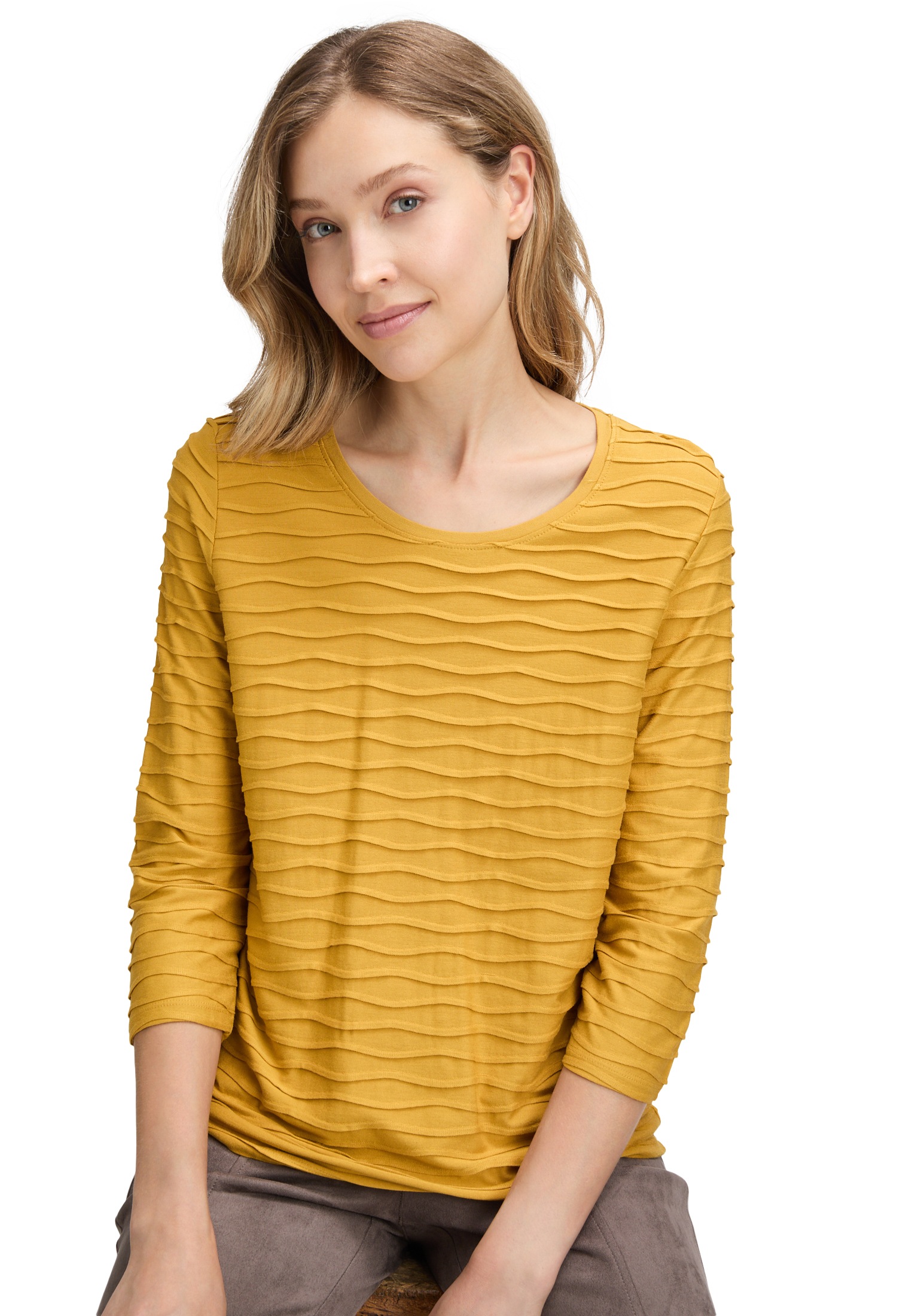 Betty Barclay Rundhalsshirt »Basic Shirt mit Wellenstruktur«