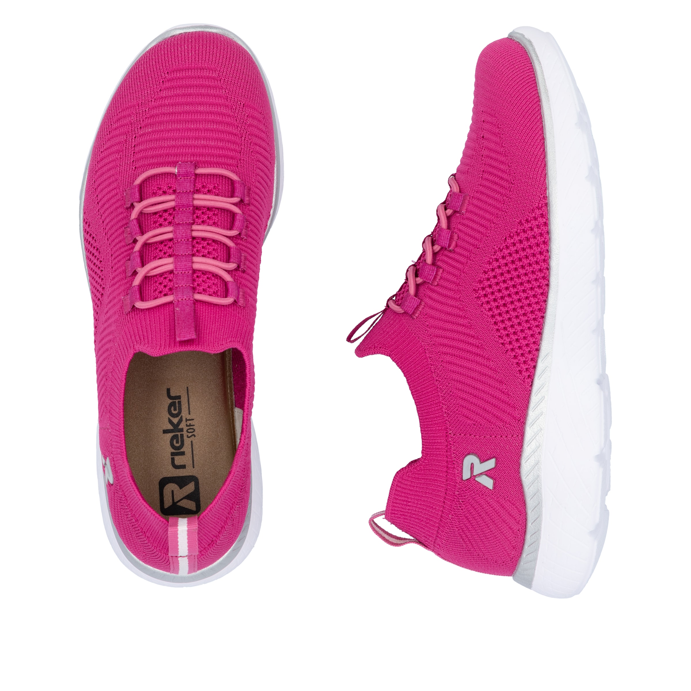 RIEKER Sport Slip-On Sneaker, Slipper, Freizeitschuh, Schlupfschuh mit Elastik-Einstieg