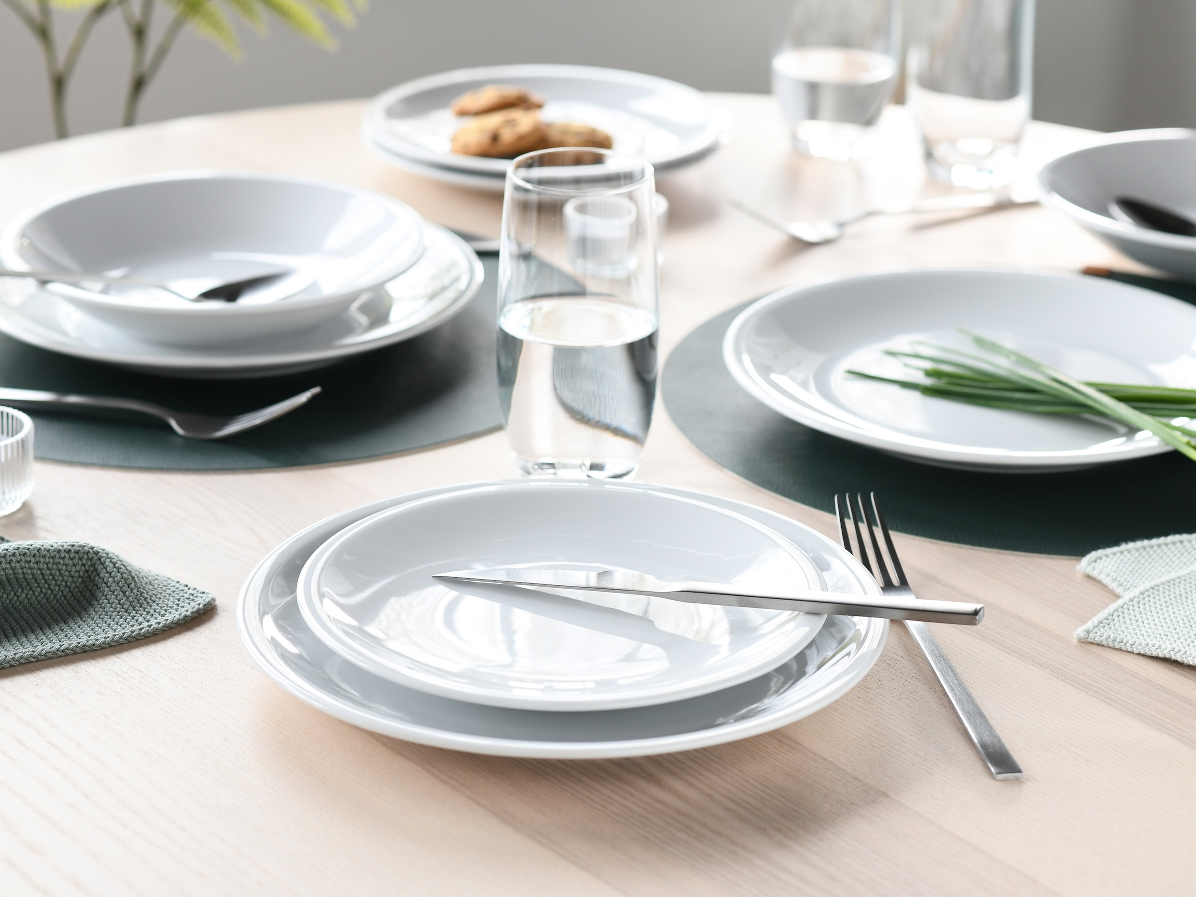 CreaTable Teller-Set »Milano Weiss, Tellerset 18-tlg.« Daily Use, Minimalistischer Stil
