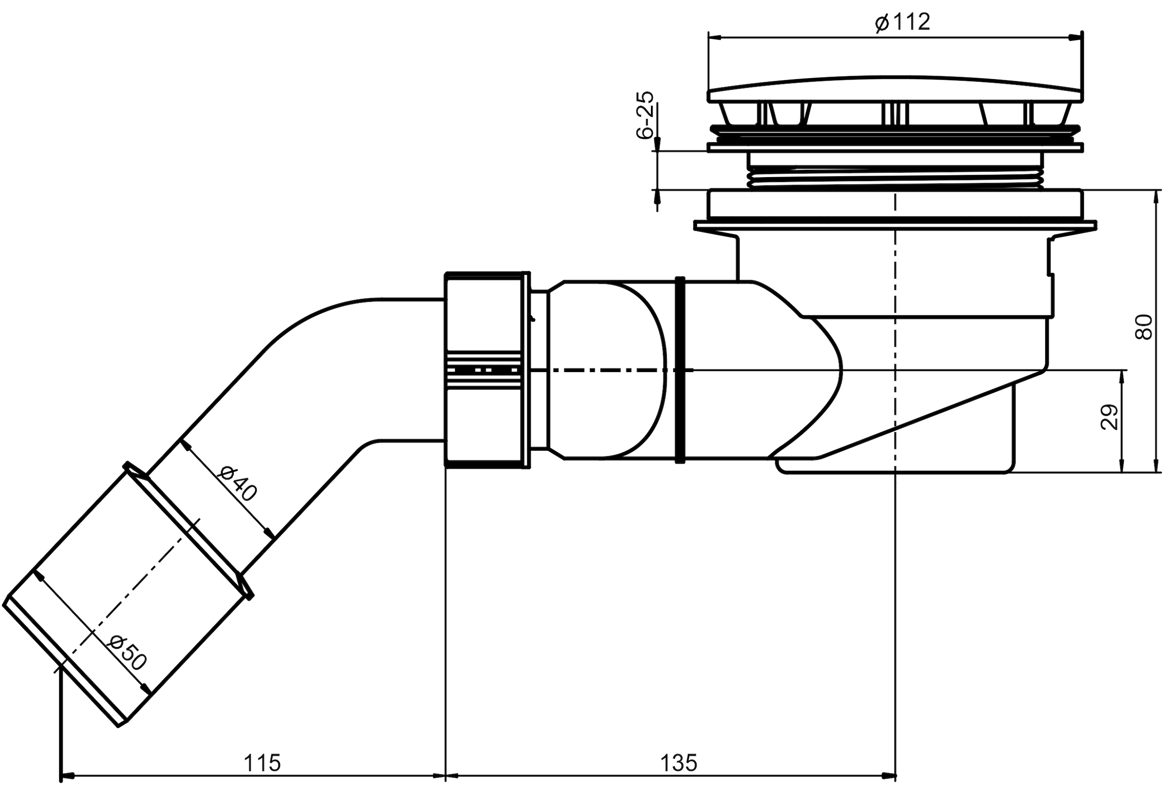 OTTOFOND Duschwanne, (Set), 90x90x6 cm, mit Fußgestell, Ablaufgarnitur und Fugendichtband