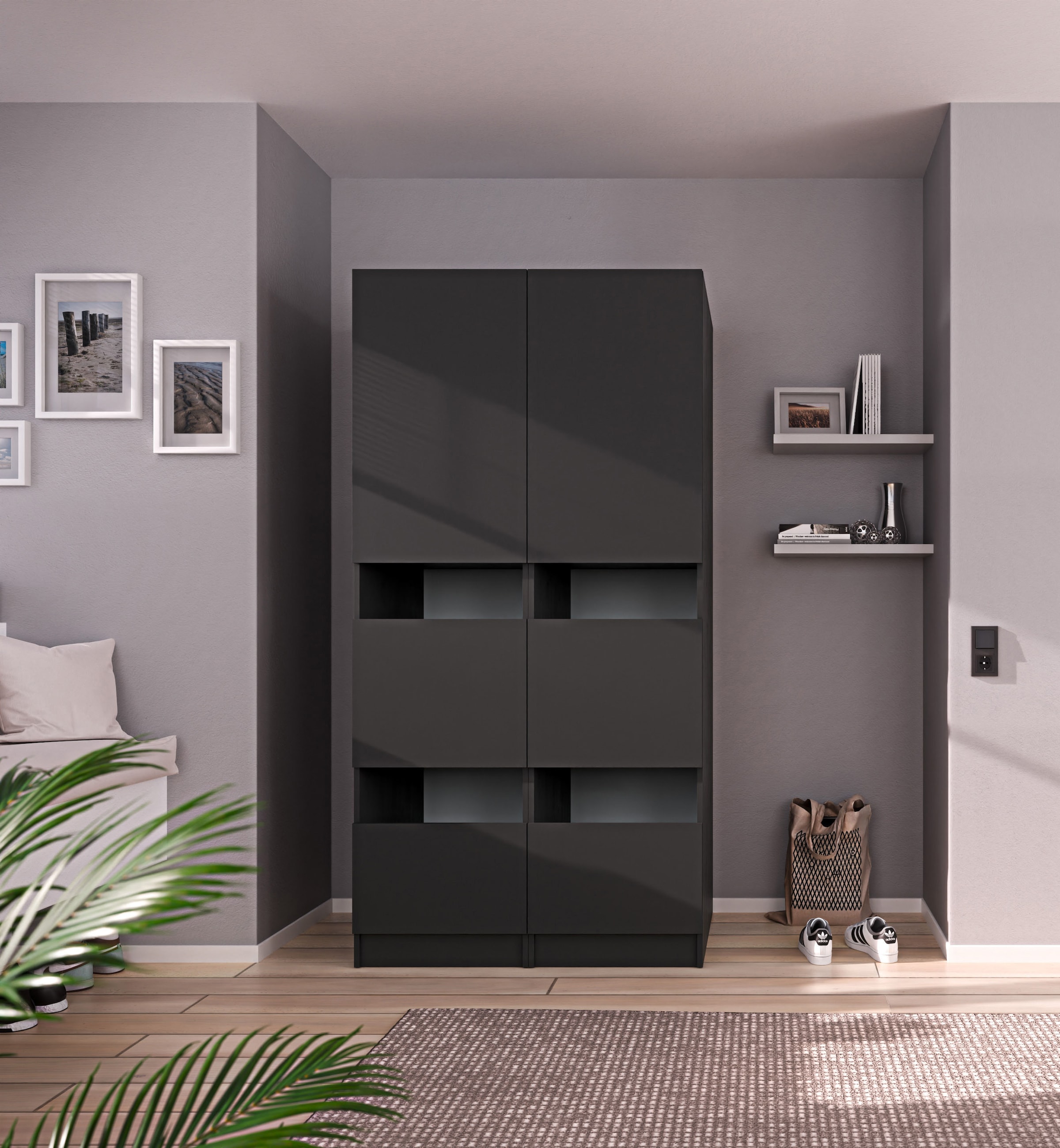 BASIC by Balculina Mehrzweckschrank-Set »Washhome B/T/H 100x68x200« 2 Stk. tlg.