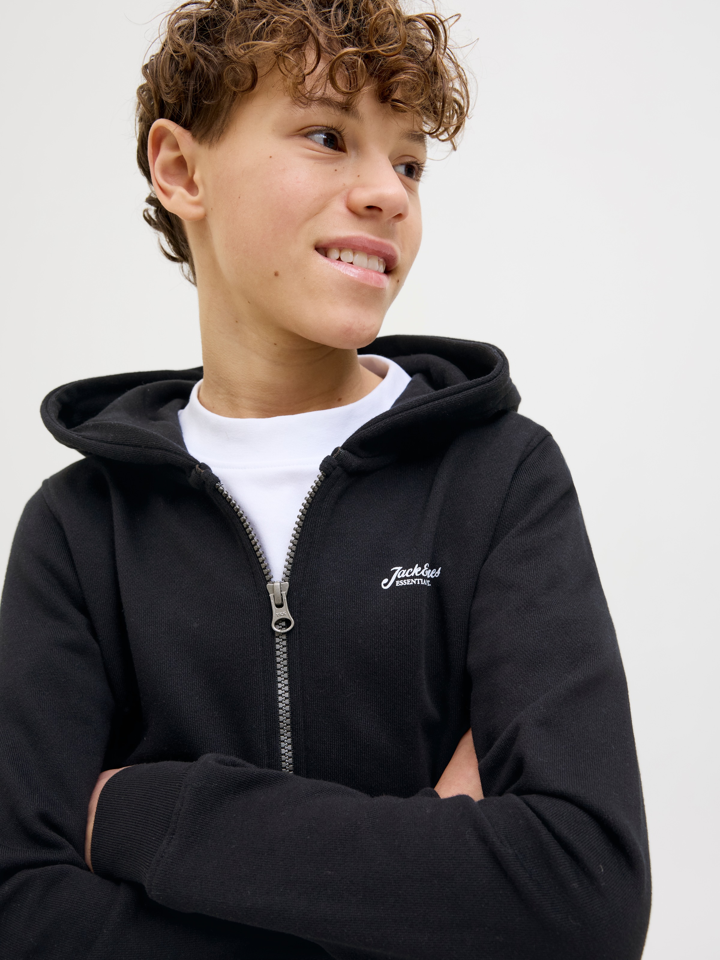 Jack & Jones Junior Kapuzensweatshirt »JJBEAU SWEAT ZIP HOOD JNR«