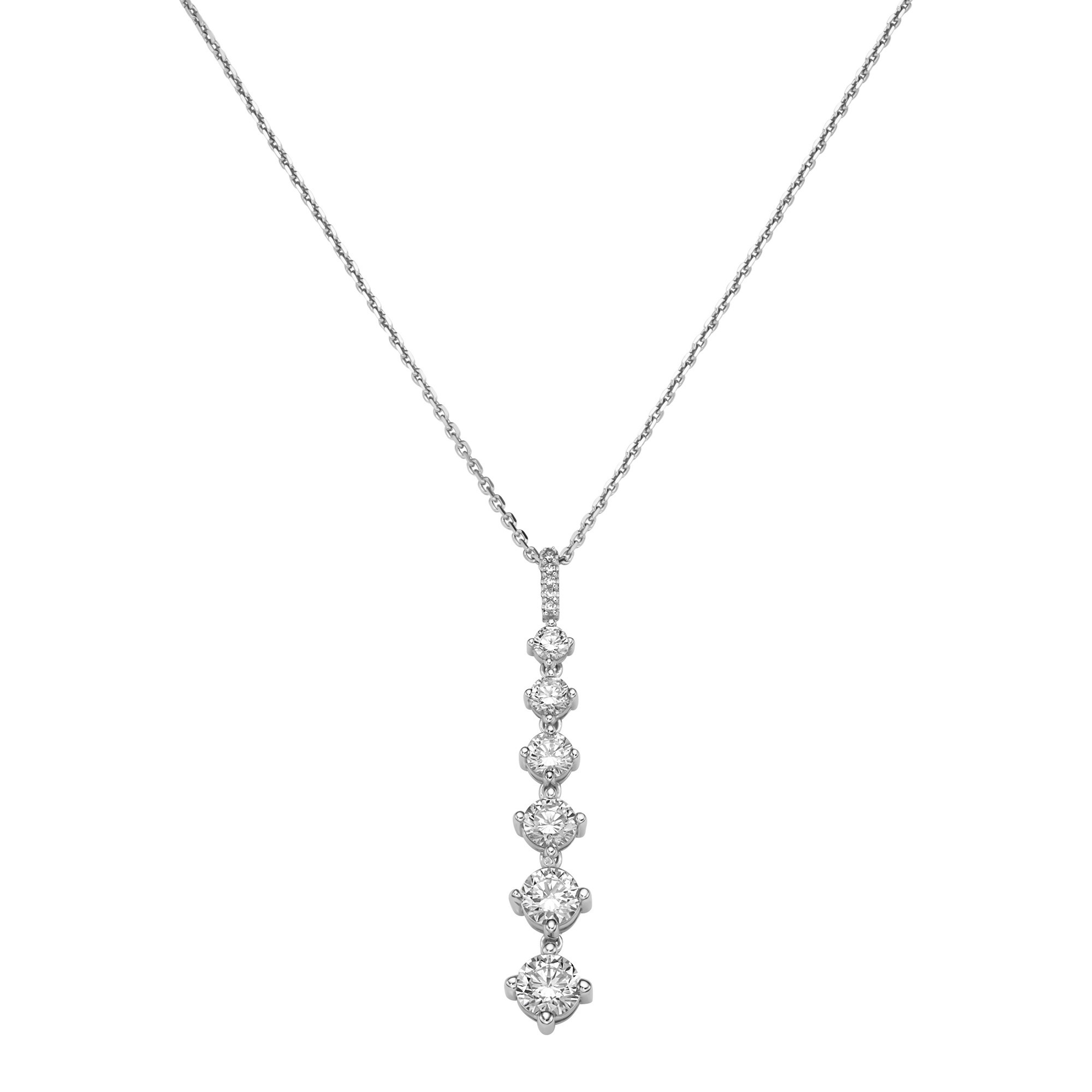 GIORGIO MARTELLO MILANO Kette mit Anhänger »Kette mit Zirkonia oder schwarzem Spinell, Silber 925/-«