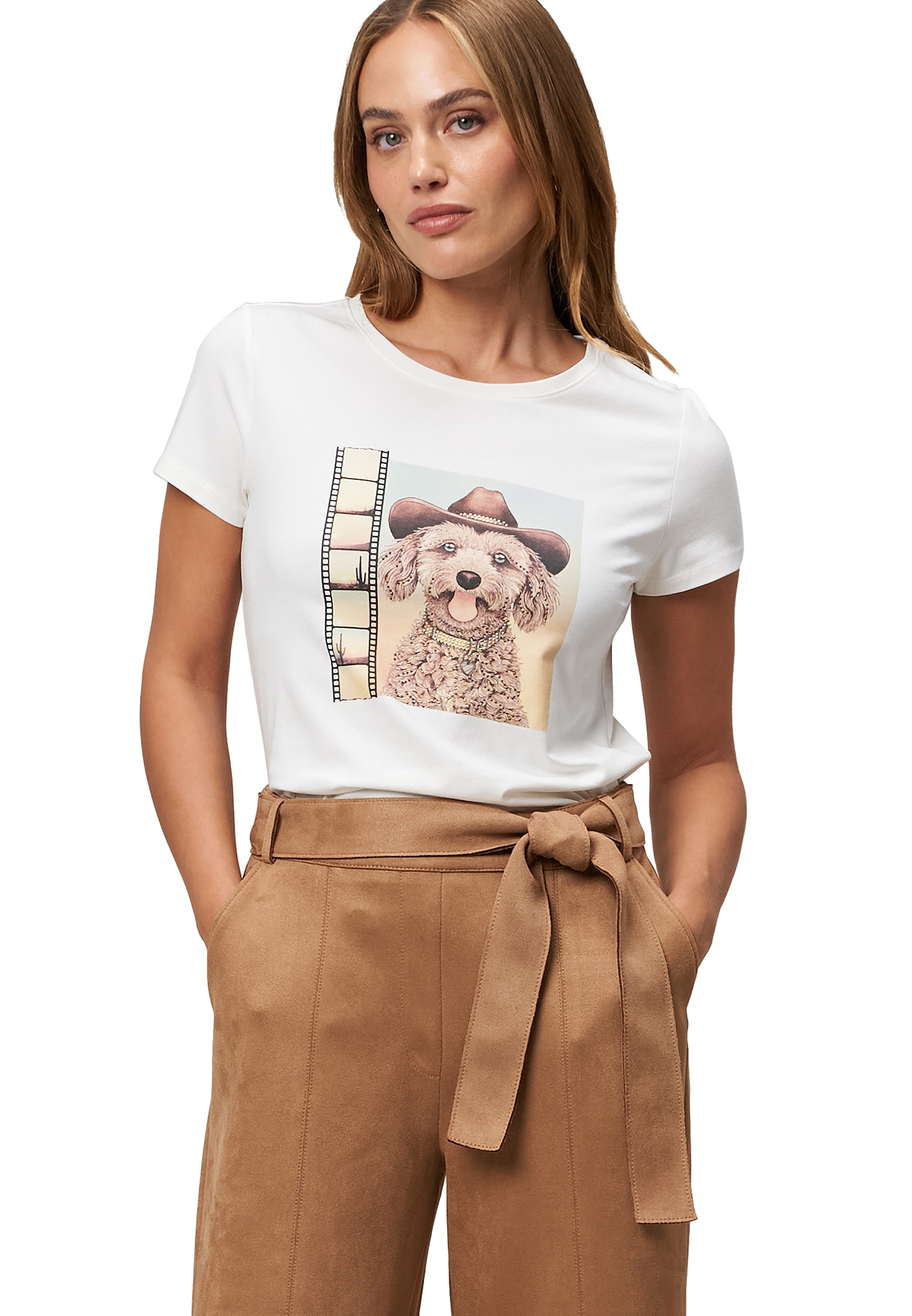 Zero Kurzarmshirt »T-Shirt mit Hundemotiv«