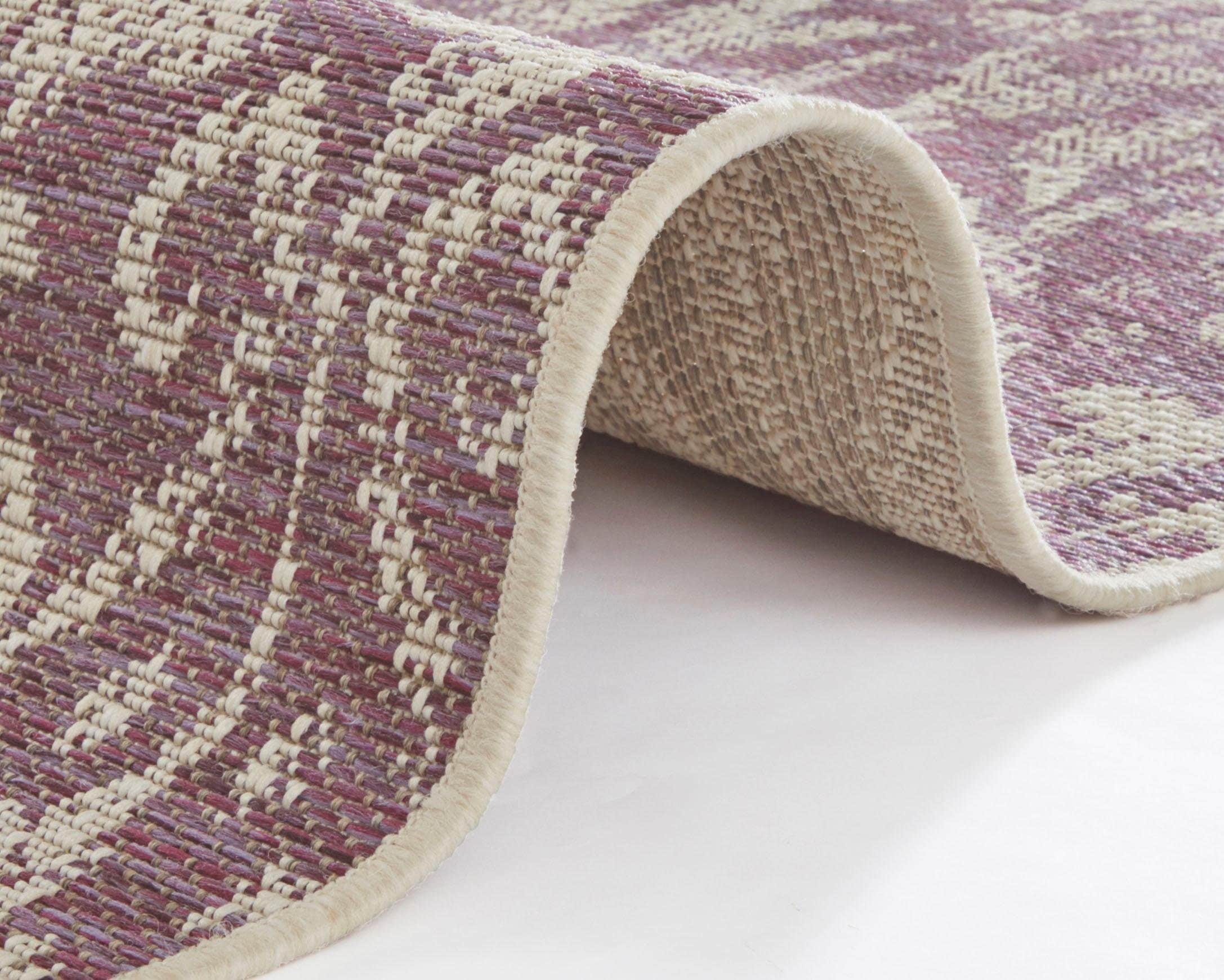 NORTHRUGS Teppich »Hatta«, rechteckig, 4 mm Höhe, In-und Outdoor geeignet, Strapazierfähig und pflegeleicht, Flachgewebe