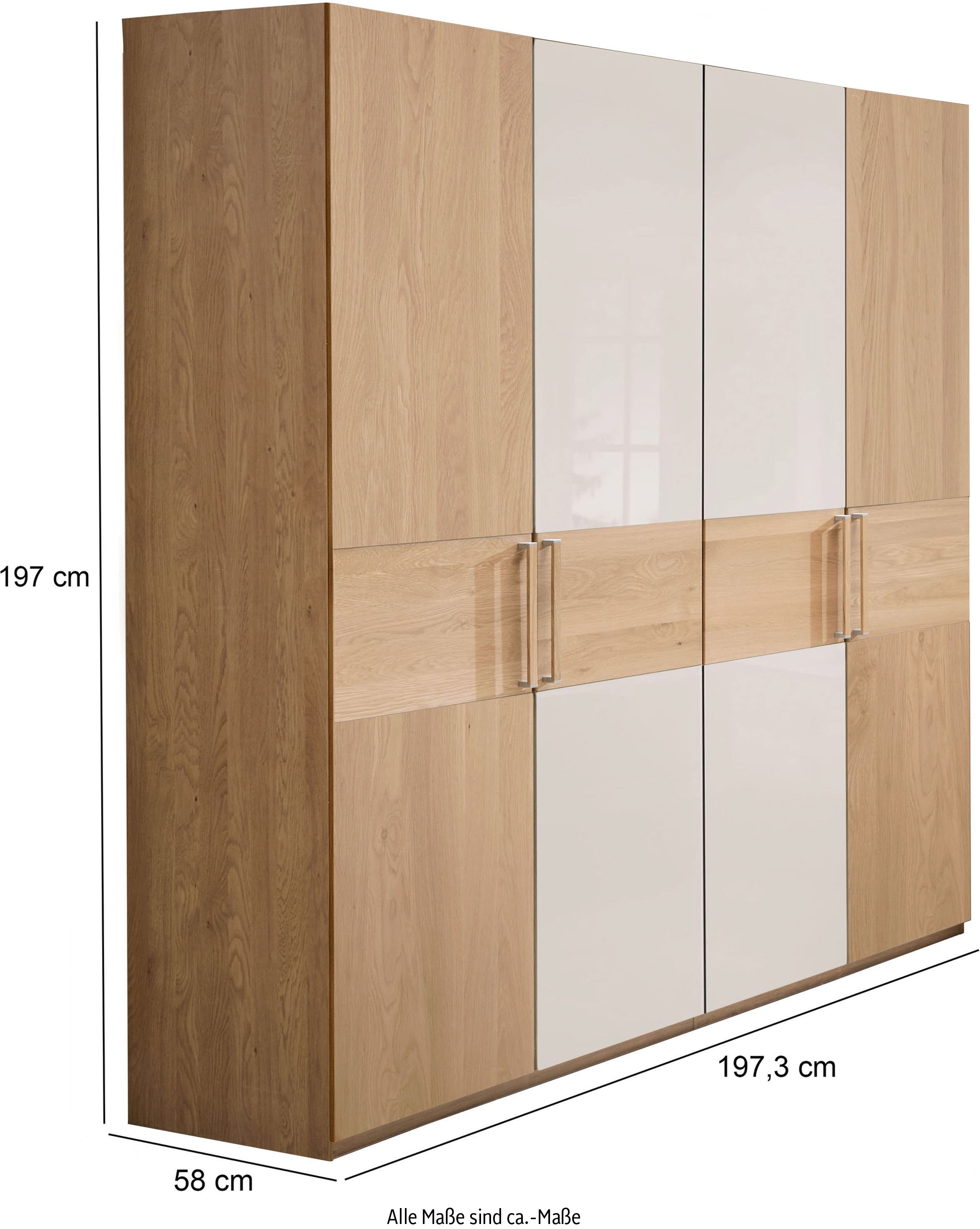 WIEMANN Drehtürenschrank »Kiruna«, mit Champagnerglas