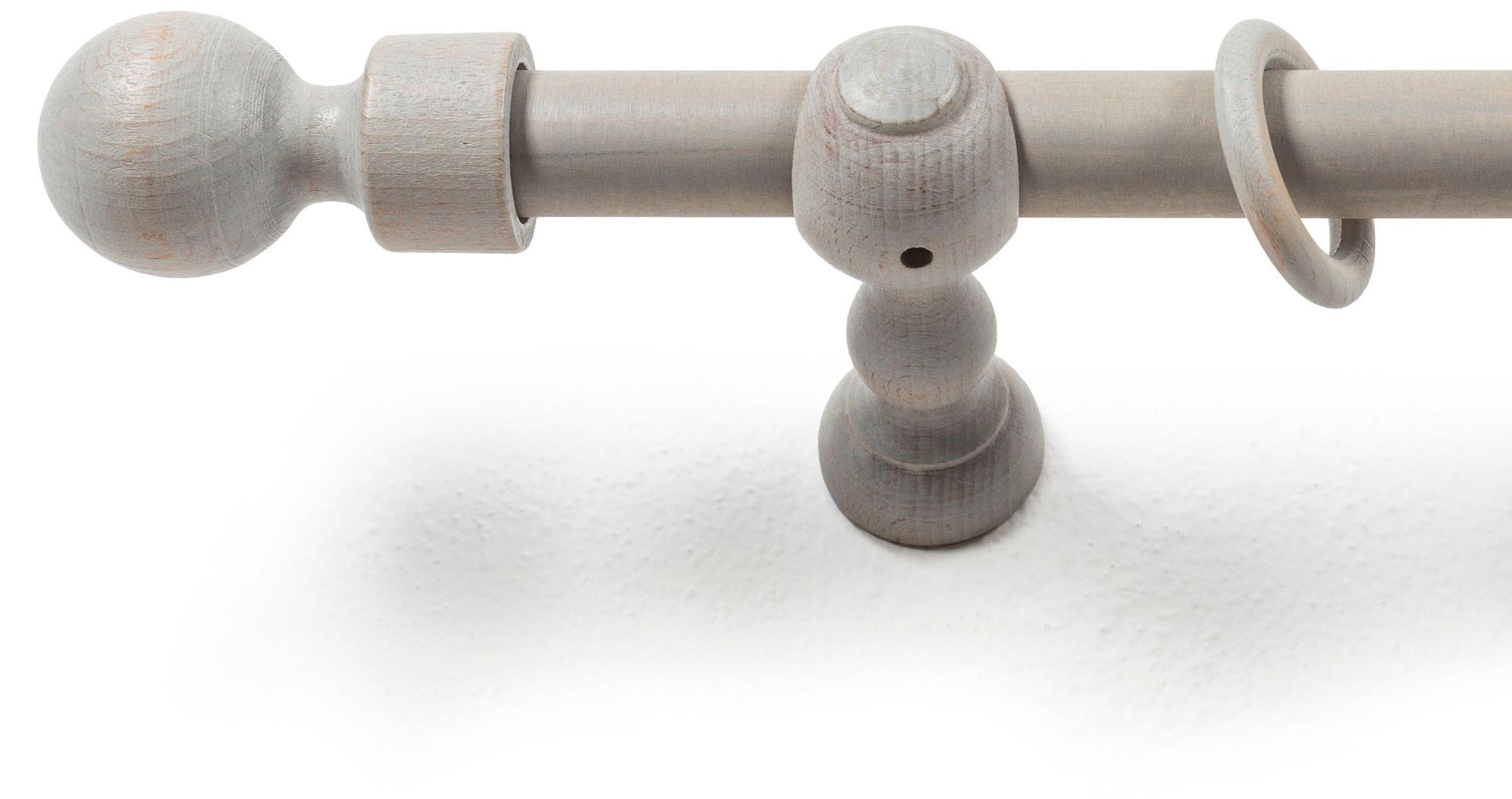 SN DECO GROUP Gardinenstange »Giro«, 1 läufig-läufig, Fixmaß, 28 mm, Holz, verschiedenen Längen und Farbe, Komplettset
