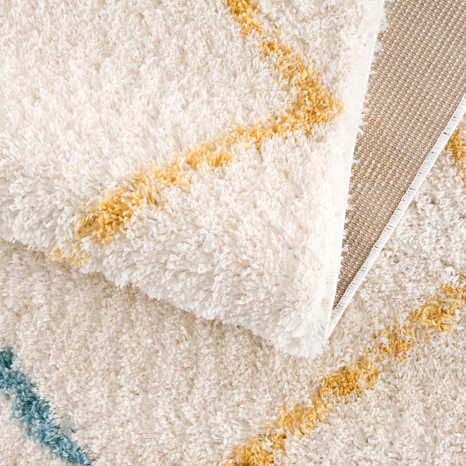 Carpet City Hochflor-Teppich »Pulpy 557« rechteckig 30 mm Höhe besonders weich, Ethno Look, ideal für Wohnzimmer & Schlafzimmer