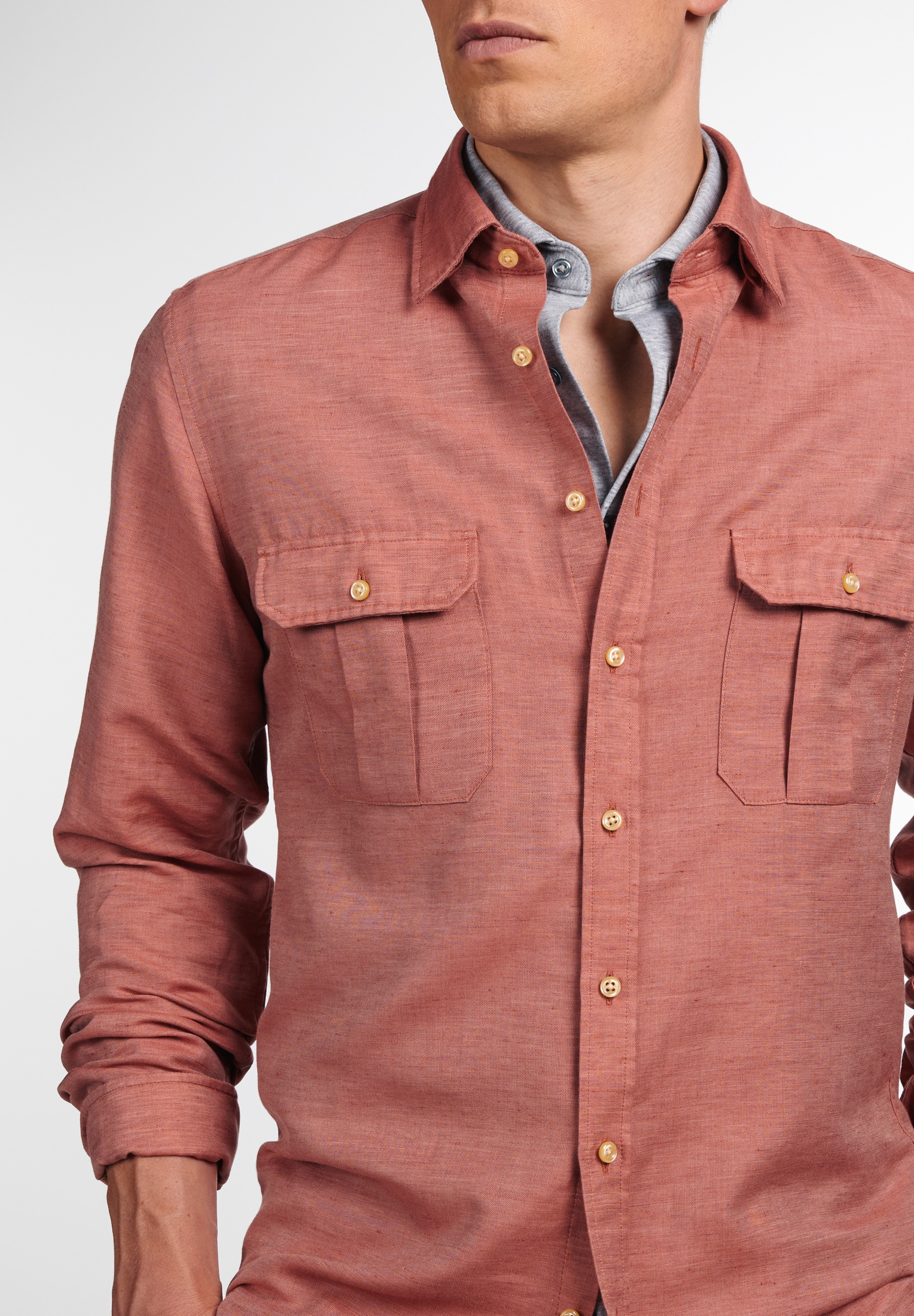 Eterna Langarmhemd »SLIM FIT« EASY IRON (bügelleicht)