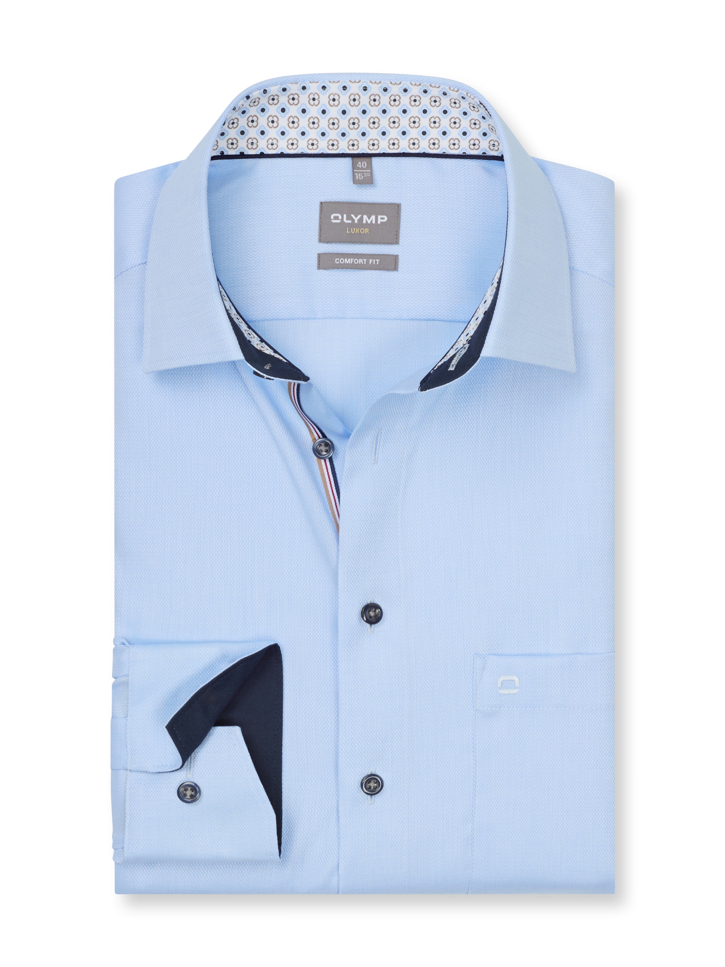 OLYMP Langarmhemd »Luxor« Businesshemd, comfort fit, New-Kentkragen