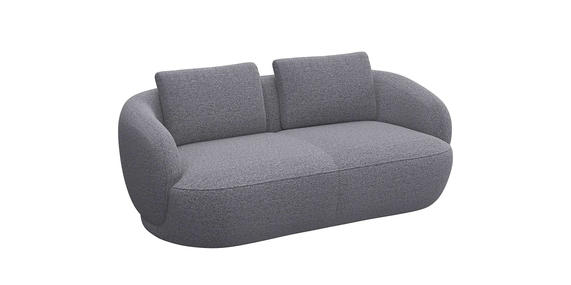 FLEXLUX 2,5-Sitzer »Torino, rund, Couch, Loveseat,« Modernes, organisches Sofa-Design, Kaltschaum, Wellenunterfederung