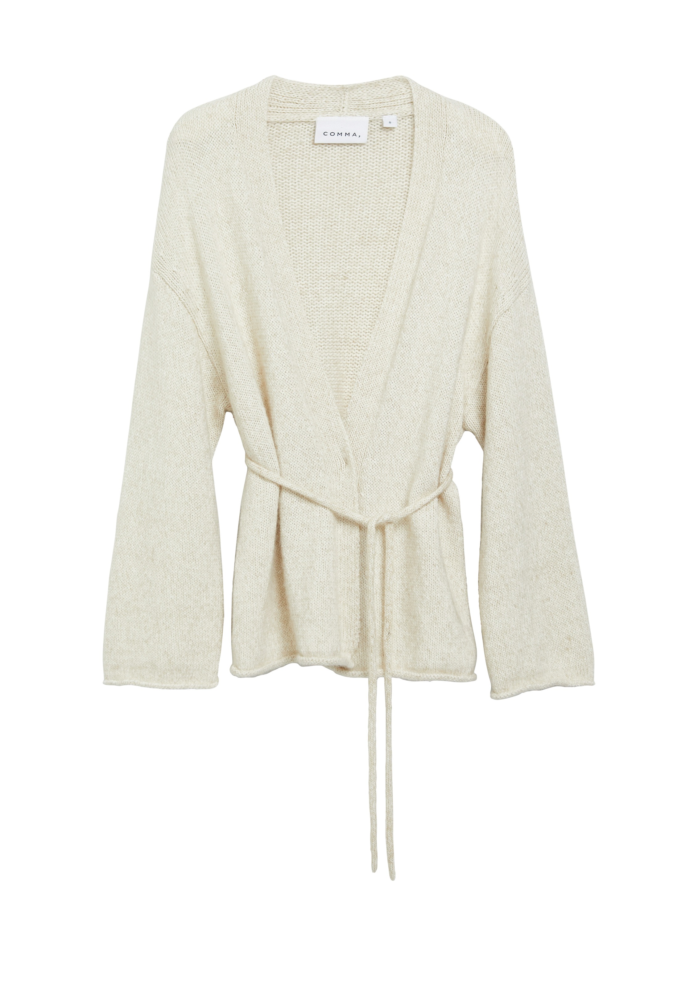 Comma Strickjacke offen und mit Bindeband