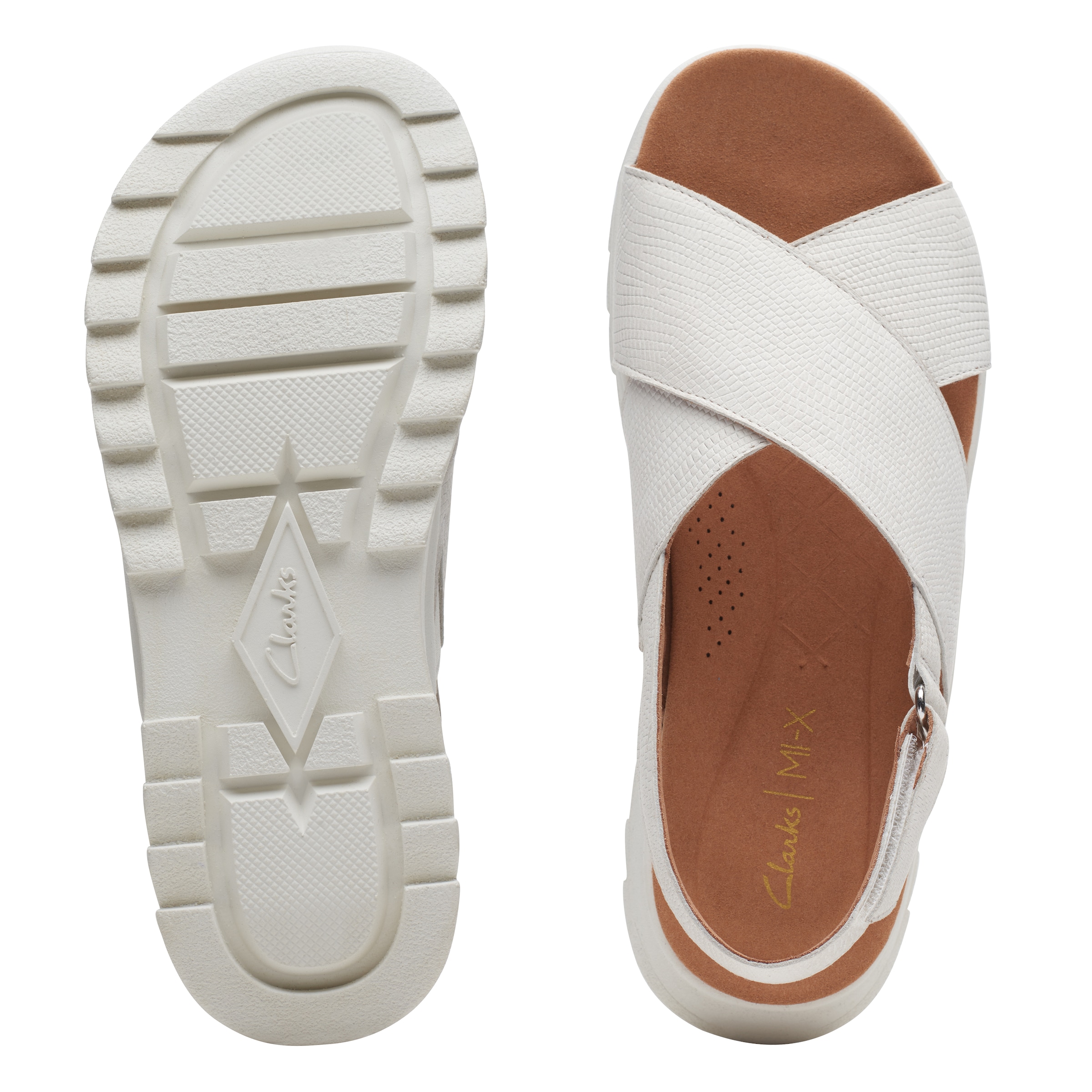 Clarks Sandale »DashLite Wish«, Plateausandale, Klettschuh mit modischer Kreuzbandage