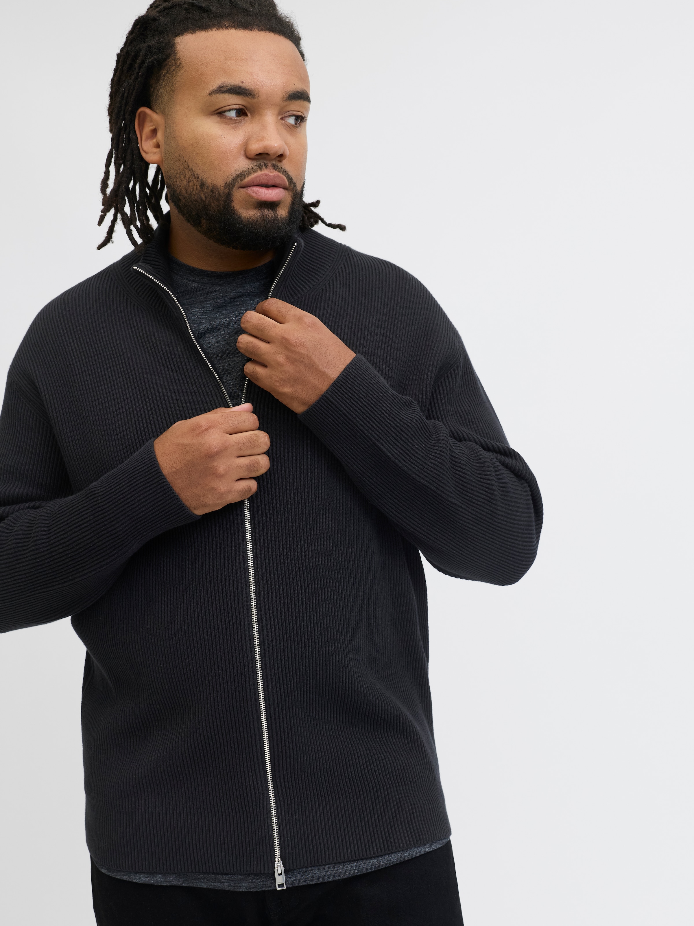 Jack & Jones PlusSize Strickjacke »JJEPERFECT KNIT ZIP CARDIGAN NOOS PLS«