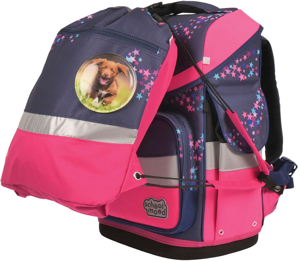 SCHOOL-MOOD® Schulranzen »Timeless, Leni (Hund)«, retroreflektierende Flächen, aus recyceltem Material