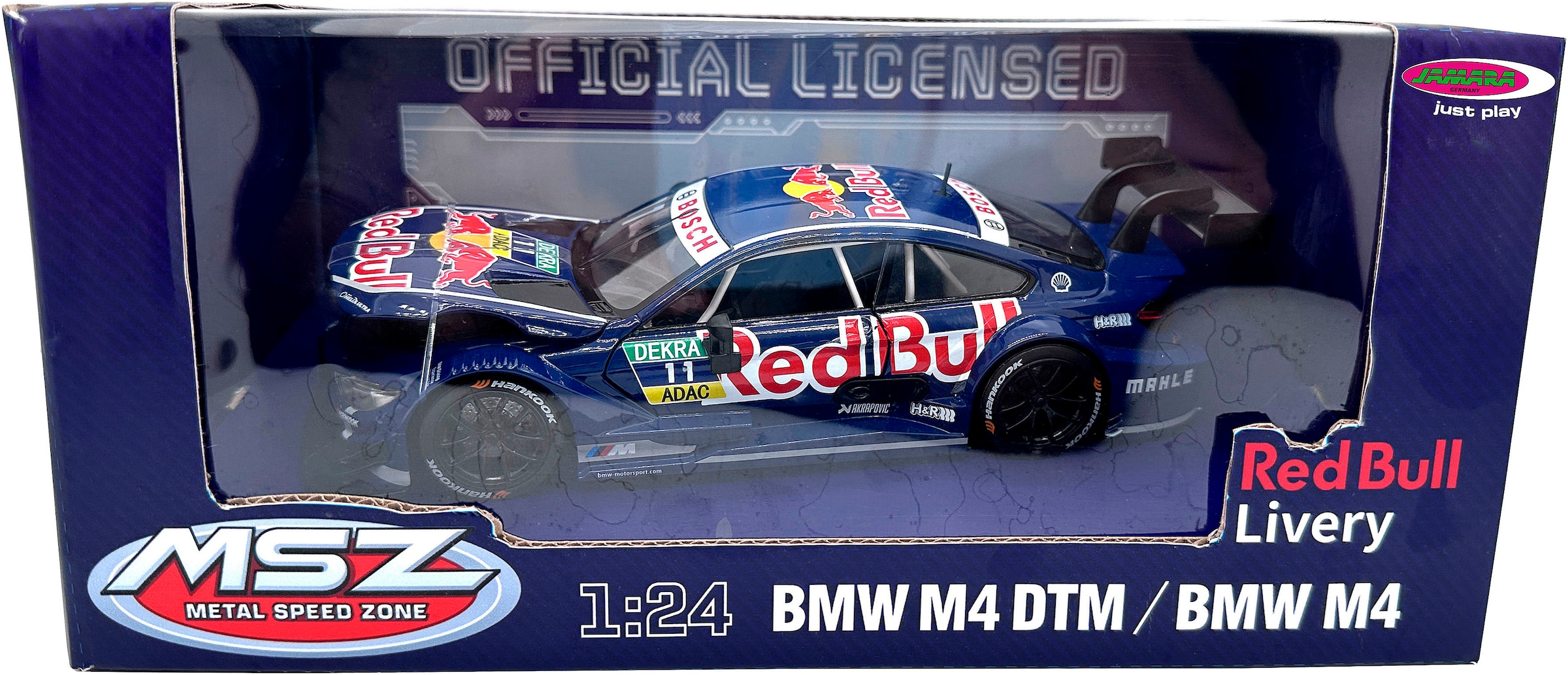 Jamara Spielzeug-Auto »Diecast, BMW M4 DTM blau«, LED Licht; Maßstab 1:24