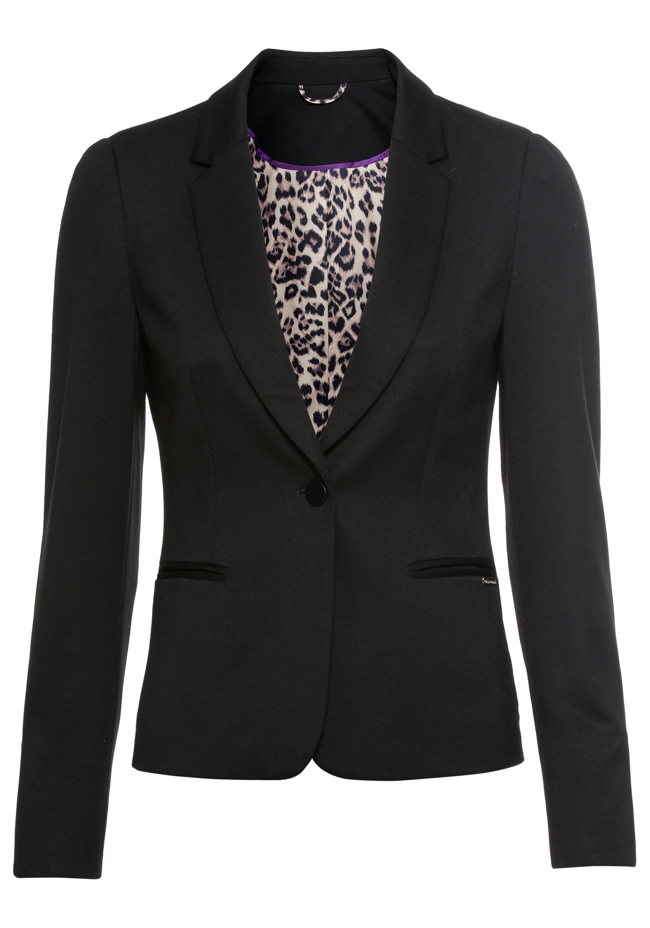 Bruno Banani Jerseyblazer, Leoprint-Futter