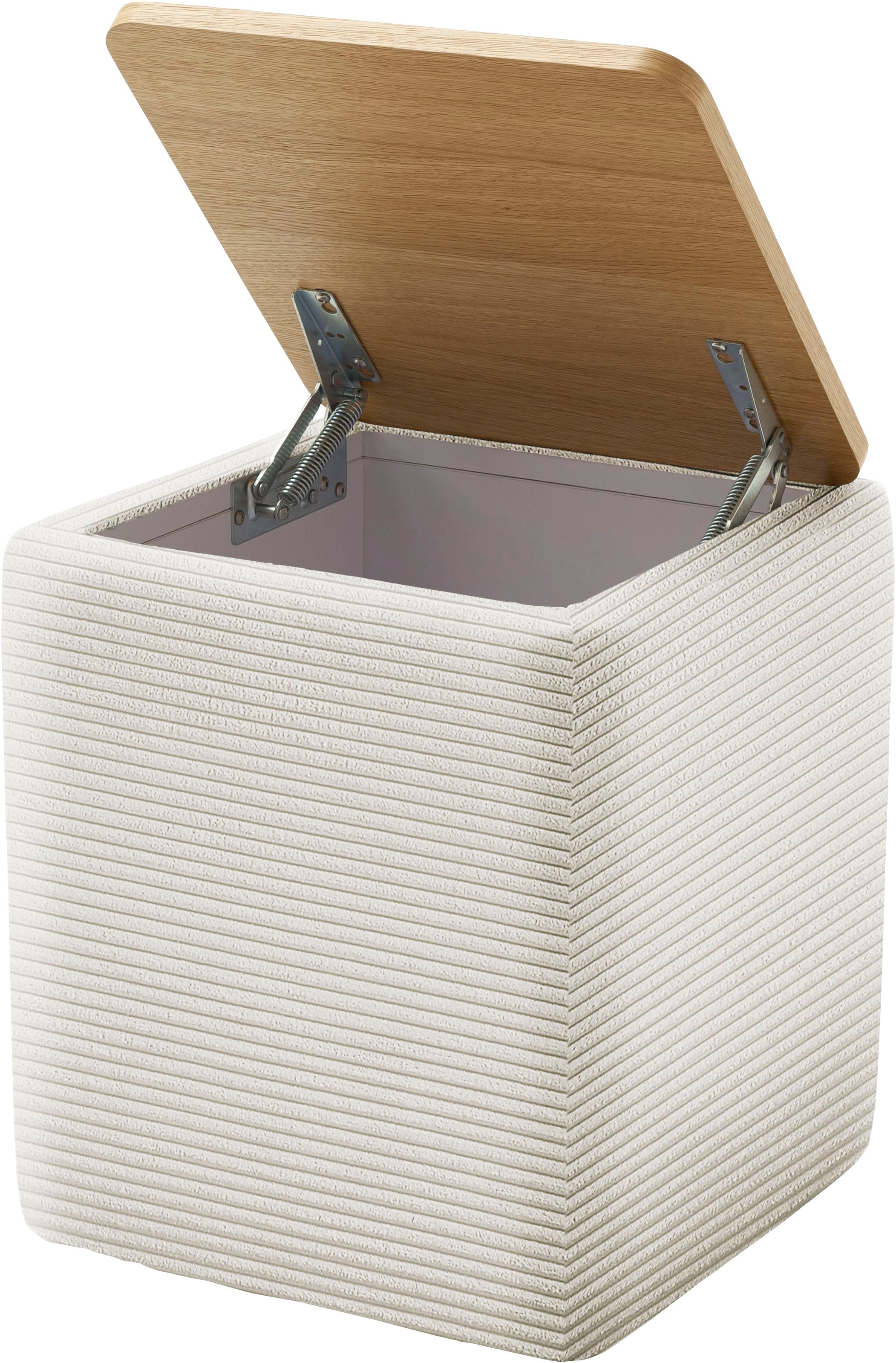 Home affaire Stauraumhocker »Kyro, Stauraum mit Tischplatte Eiche, Breite 40 cm« Stylisch, handlich und praktisch für dein Schlafzimmer