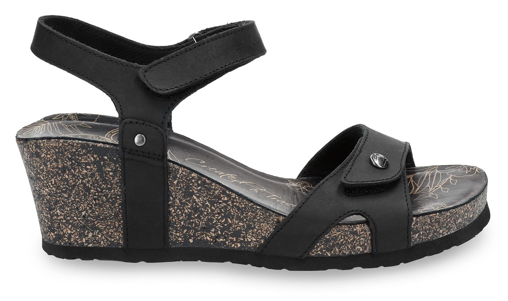 Panama Jack Keilsandalette »Julia«, Sommerschuh, Sandale, Klettschuh mit weicher Lederinnensohle