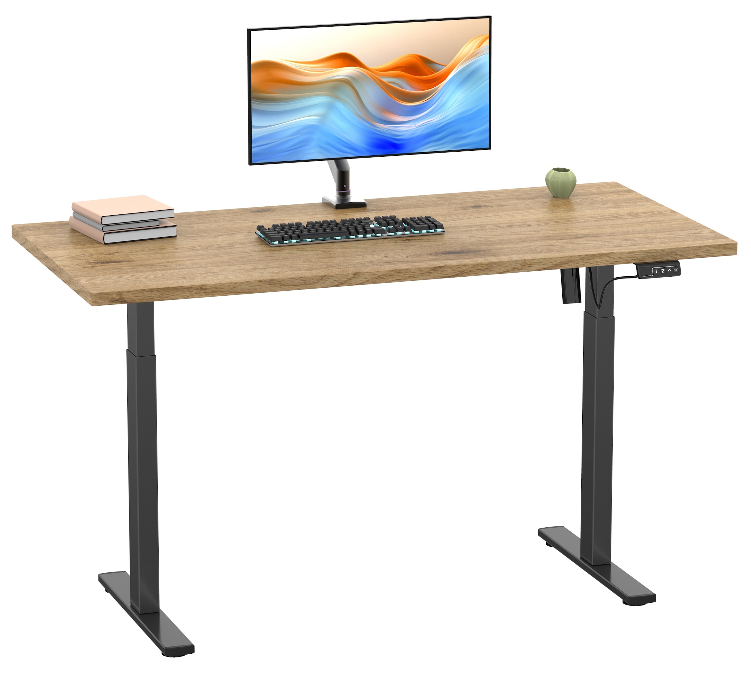 VCM Schreibtisch »Schreibtisch höhenverstellbar Lona 140x80« 1 Stk. tlg.