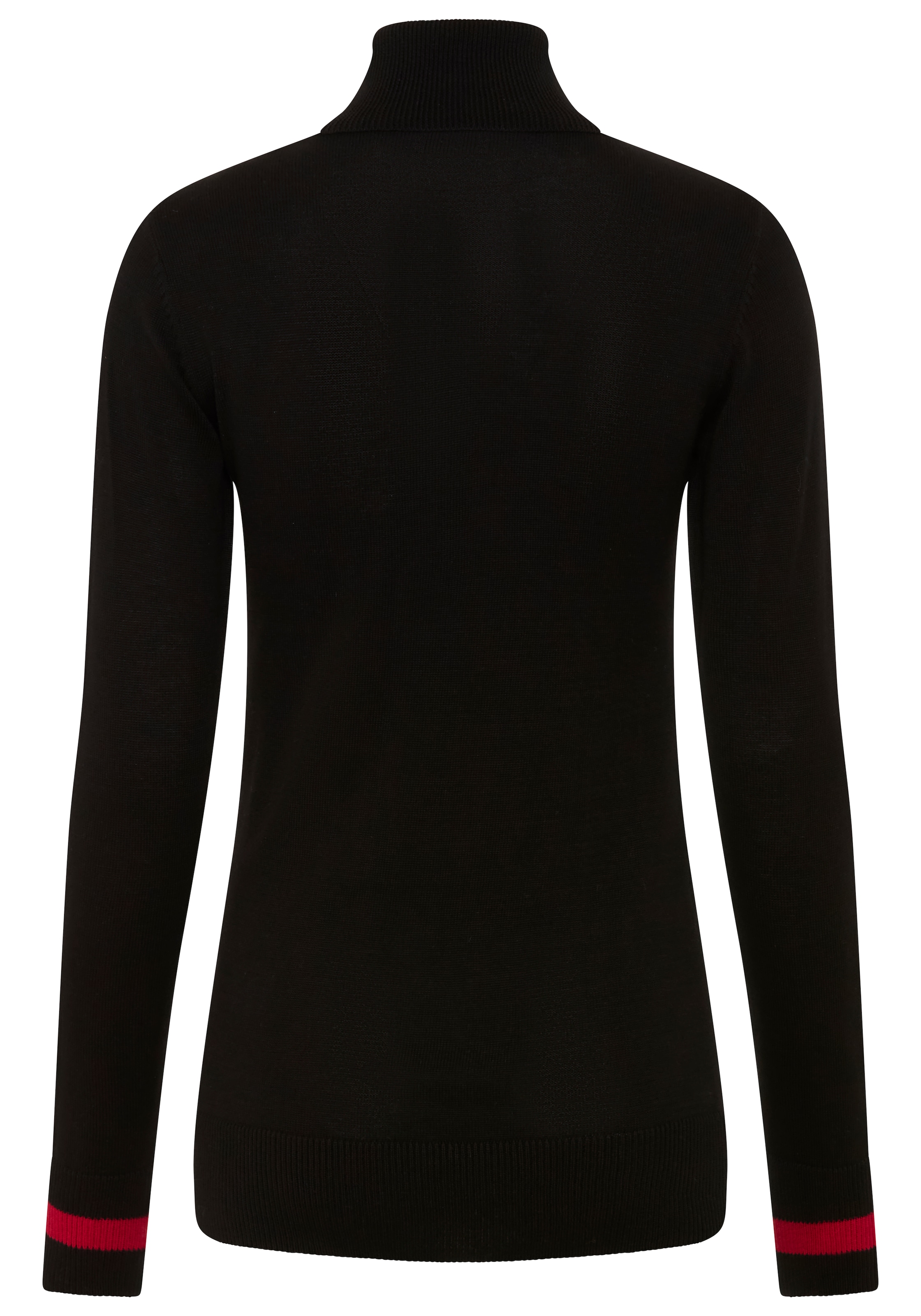 AJC Rollkragenpullover Feinstrick mit trendy Kontraststreifen