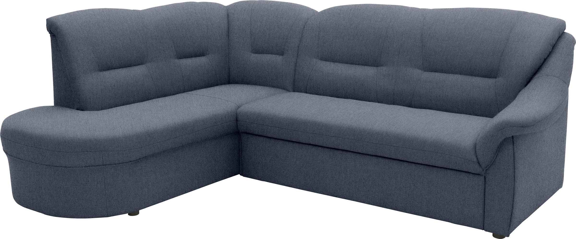 DOMO collection Ecksofa »Faenza für kleine Räume, Stellmaße 232,176cm, komfortabel, L-Form«, mit Ottomane, zeitlos, elegante Armlehnen, wahlweise mit Bettfunktion
