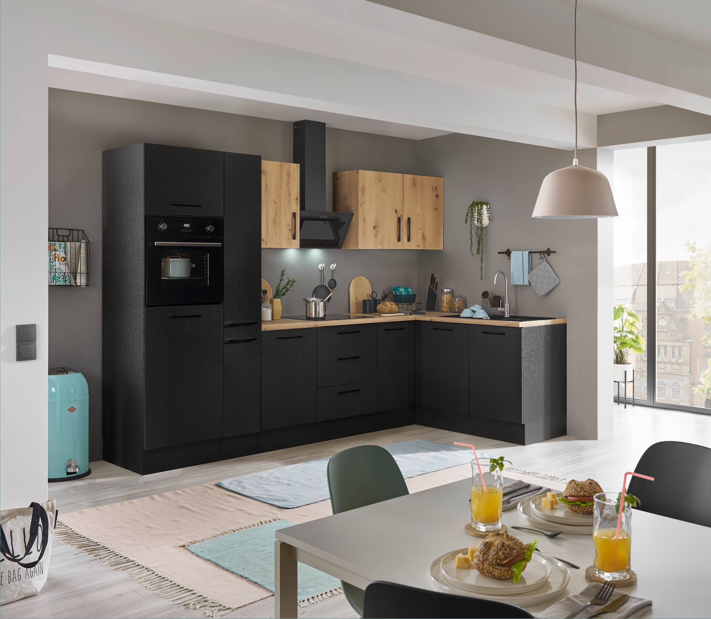 BASIC by Balculina Winkelküche »Turin«, Stellbreite 300x175 cm, wahlweise mit E-Geräten