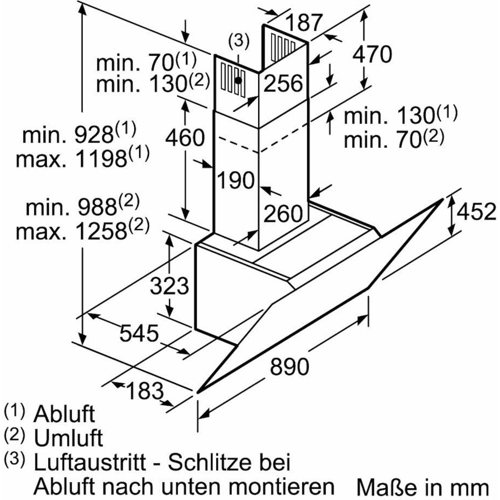 NEFF Kopffreihaube »D95IKP1S0«, Serie N 70