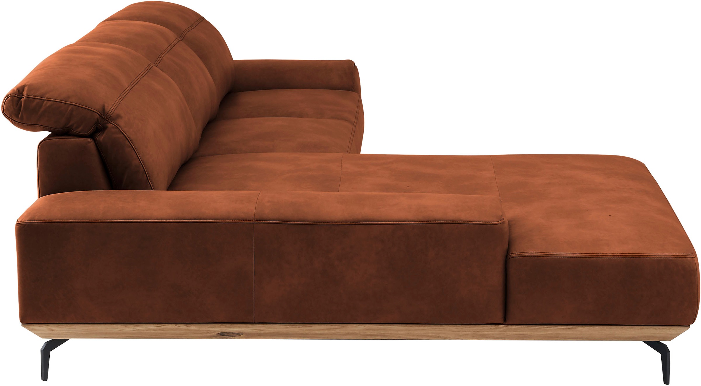Musterring Wohnlandschaft »MR 2490«, Fuß Schwarz, Sitzhöhe 46cm, wahlweise mit Funktionen, Maße 342x207 cm