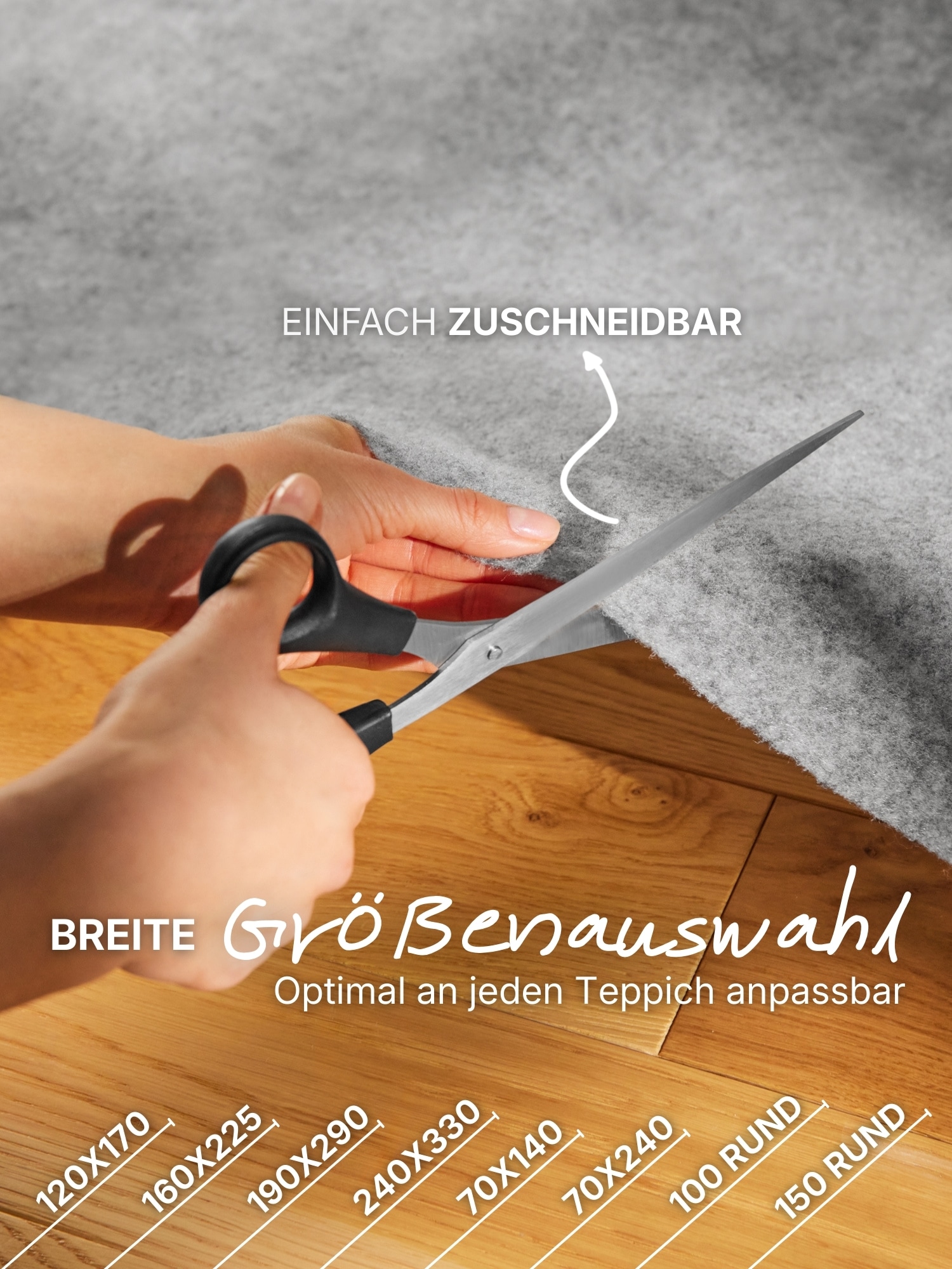 vikosa Teppichunterlage »Prove« Rutschfest, Anti-Slip-Matte, Teppichstop, Antirutsch, Zuschneidbar