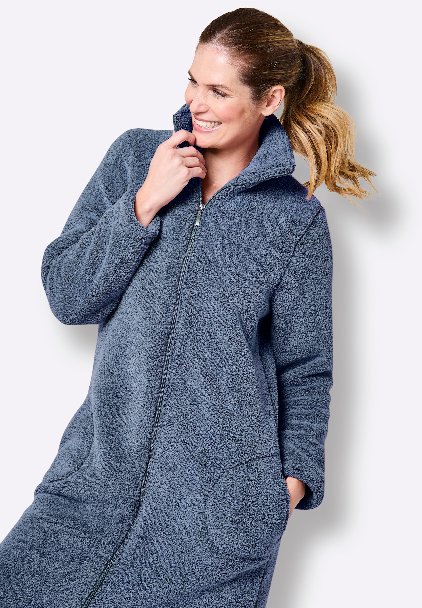 Plantier Bademantel »Bademantel Damenbademantel aus Teddy-Fleece«