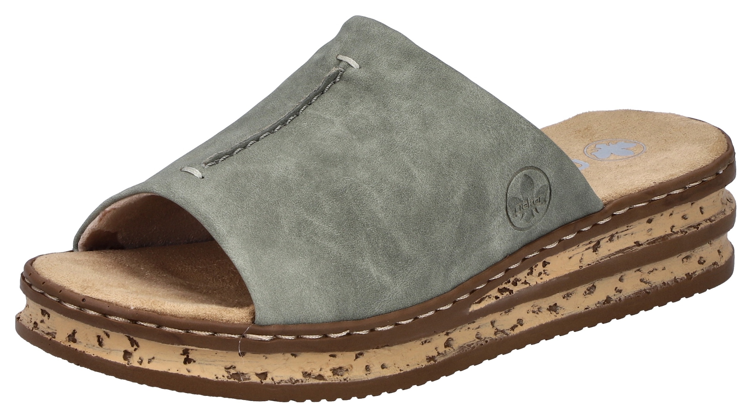 Rieker Pantolette  Keilabsatz, Sommerschuh, modische Keilsohle