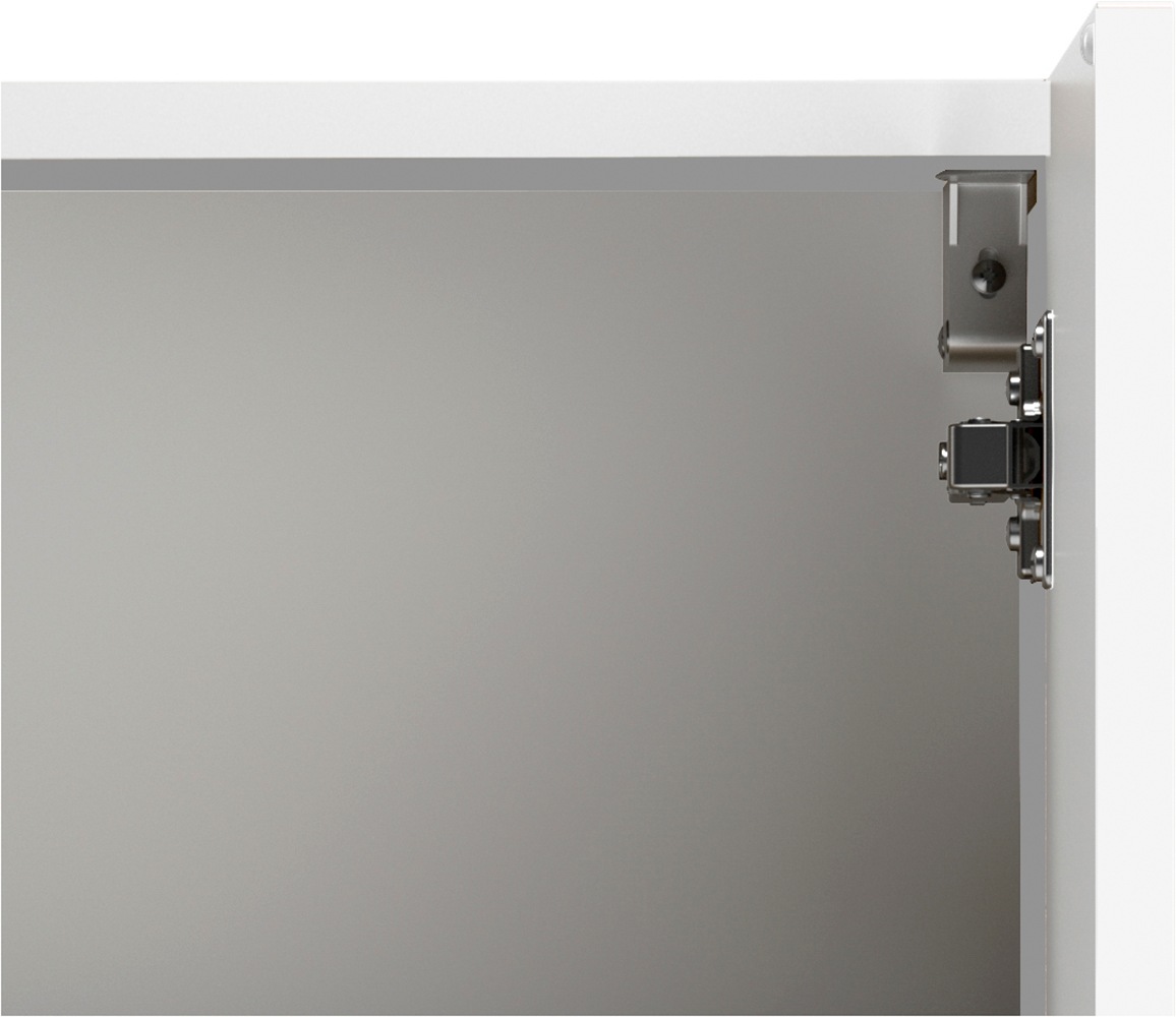 welltime Hochschrank »CABO, gedämpfte Scharniere« matt weiß, griffloses Design, reversibel
