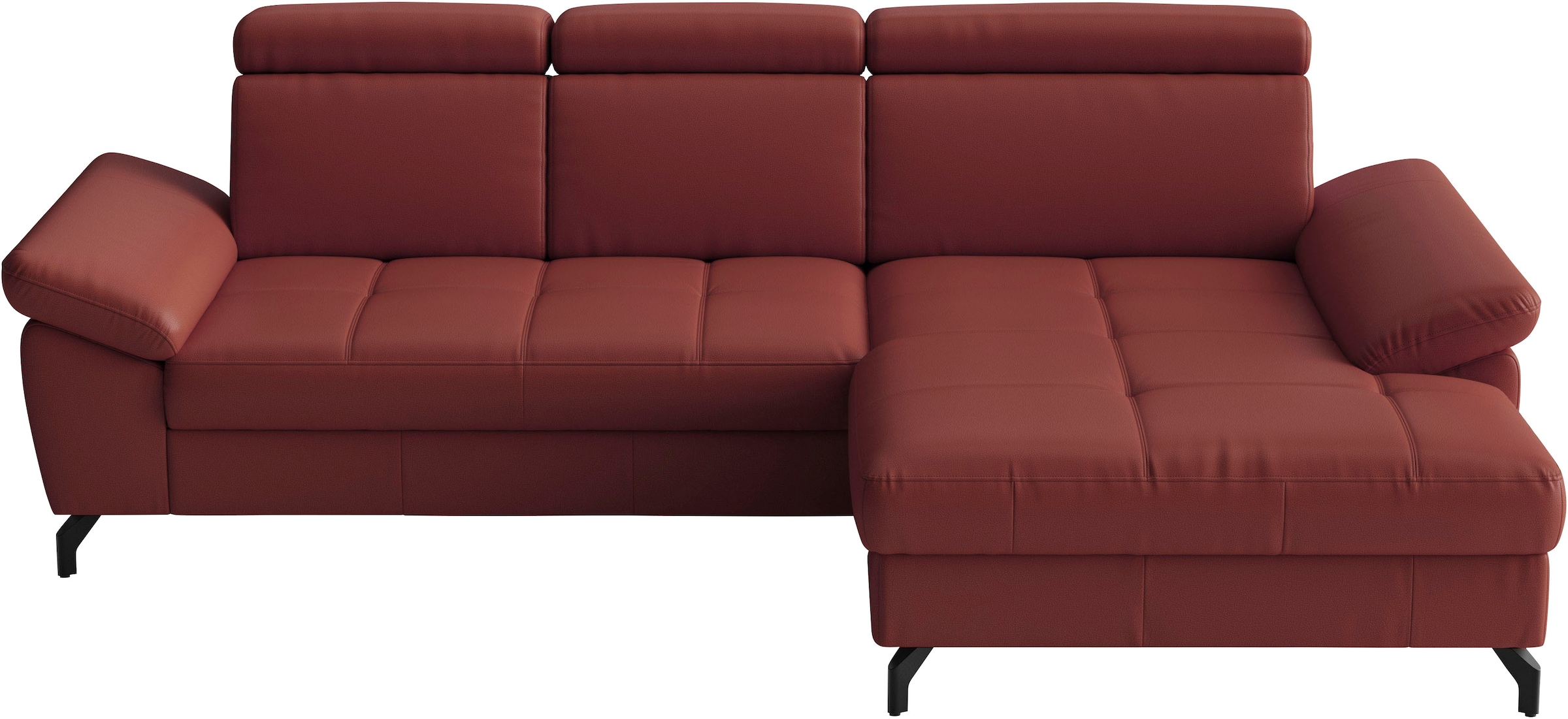 sit&more Ecksofa »Vanity L-Form, Leder, B: 264 cm, mit Sitz-, Kopf u. Armteilverstellung« Couch optional mit Schlaffunktion & Bettkasten, in Leder