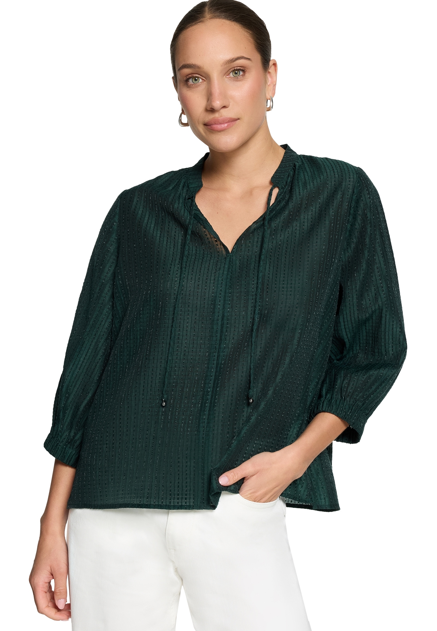 Zero Klassische Bluse »Tunika-Bluse mit Struktur«