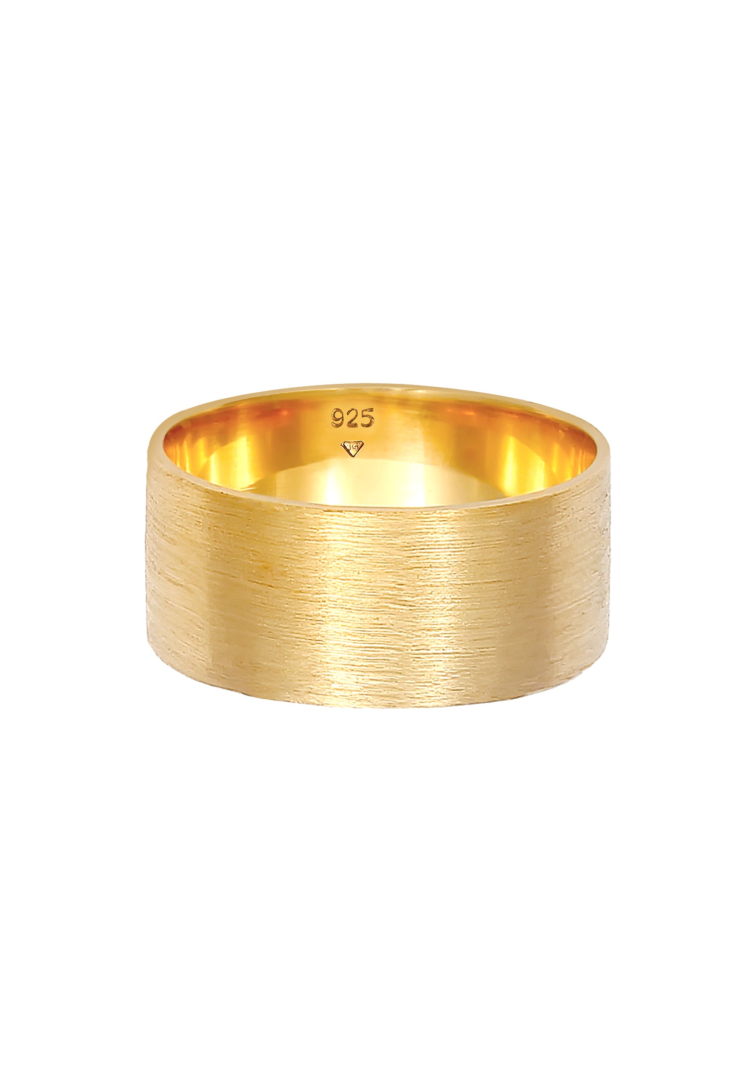 Elli Silberring »Ring Bandring Breit Matt Gebürstet Basic 925 Silber«