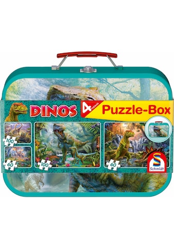 Puzzle »Dinos Box, 2x60 und 2x100 Teile«