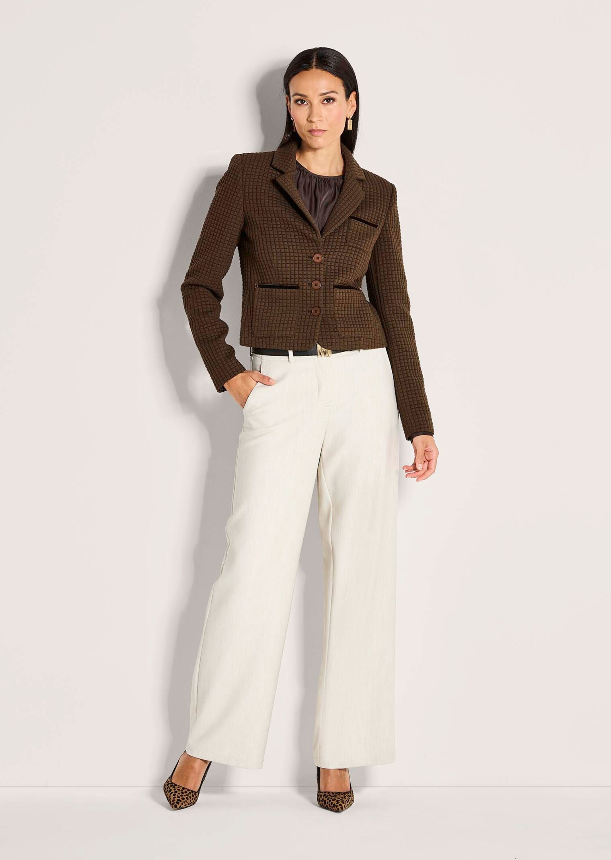 MADELEINE Jackenblazer »Kurzblazer Moderner Blazer mit Waffelstruktur« Strucktur Jersey, Waffeloptik