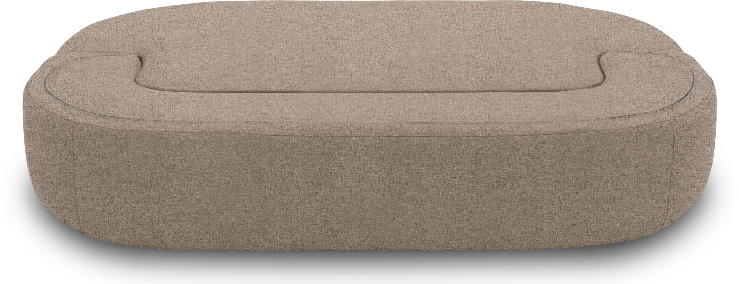 INOSIGN Schlafsofa »Denair oval Federkern, Bettsofa, organisches Design. Breite 208cm«, 2-Sitzer durch Klappen verwandeln in eine Liegefläche