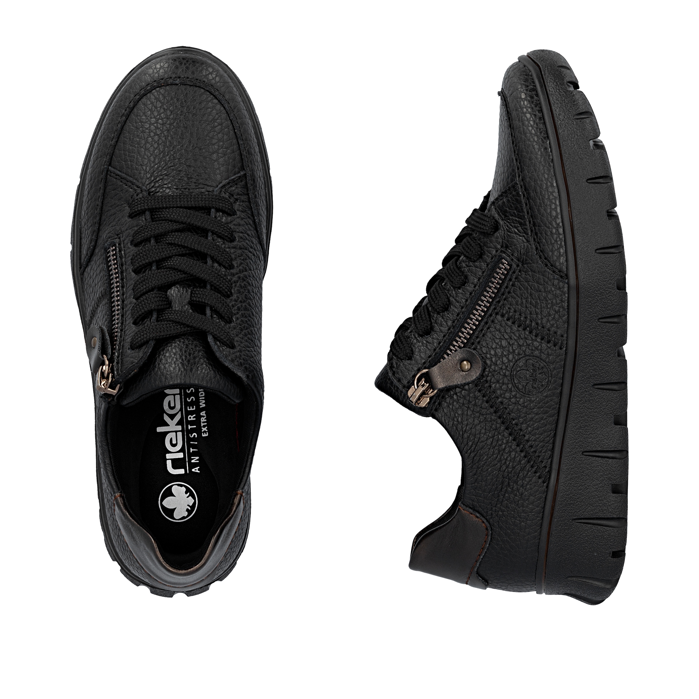 Rieker Plateausneaker, Freizeitschuh, Schnürschuh, Halbschuh in Bequemweite G (= weit)