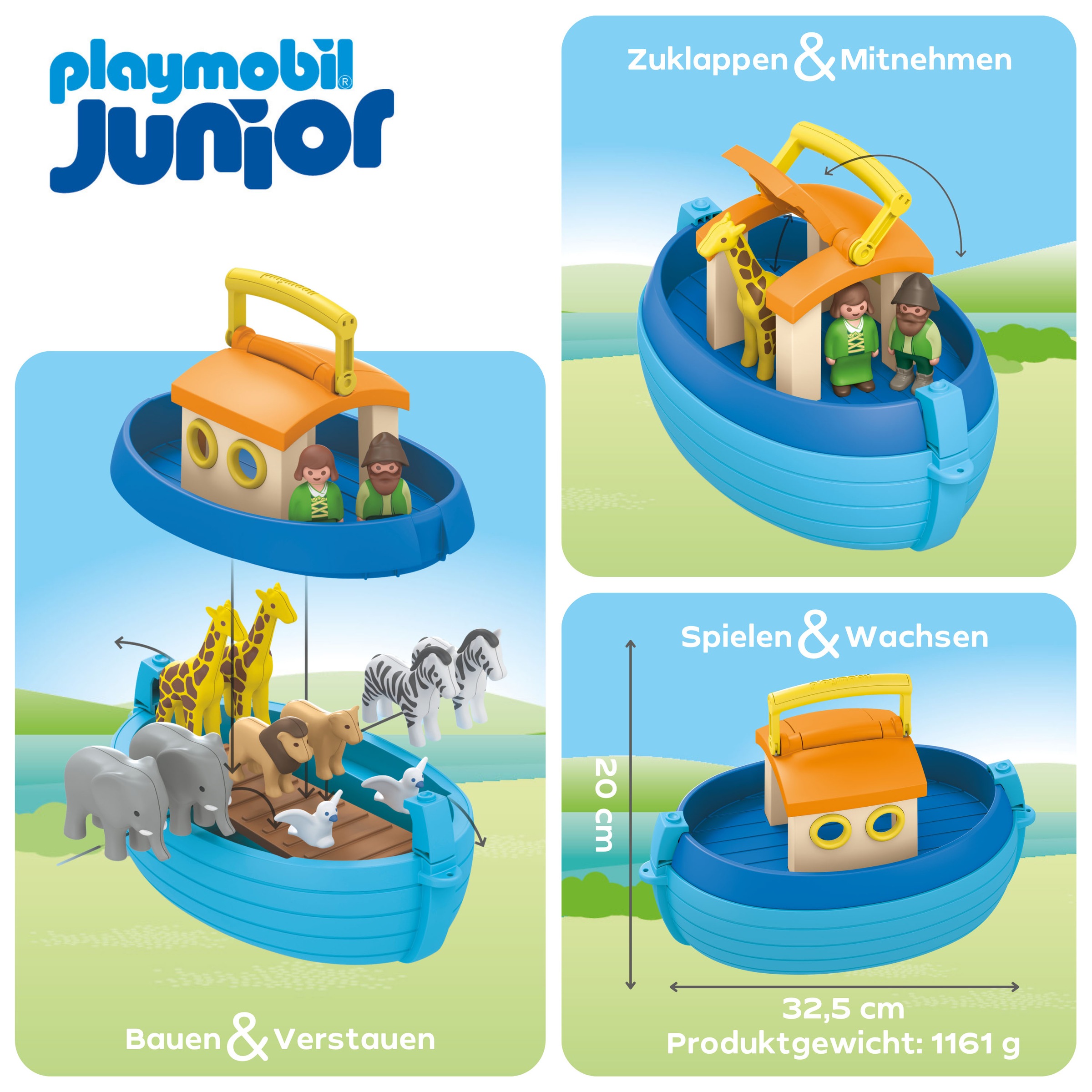 Playmobil® Konstruktions-Spielset »Meine Mitnehm-Arche Noah (71681), JUNIOR«, (15 St.), Made in Europe