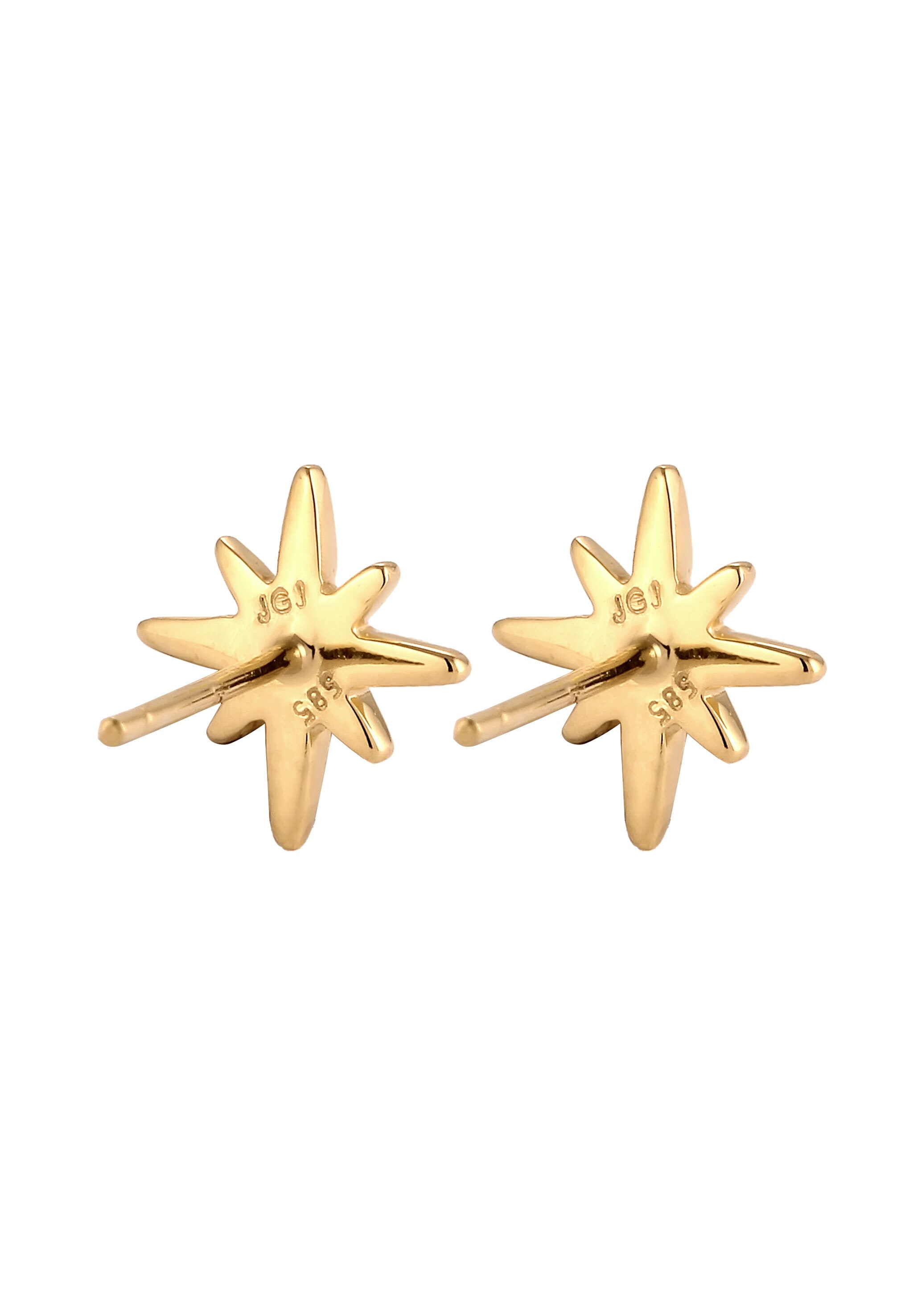 Elli DIAMONDS Paar Ohrstecker »Ohrringe Lab Grown Diamant Weiß Brillantschliff (0.015 ct) 585 Gelbgold«