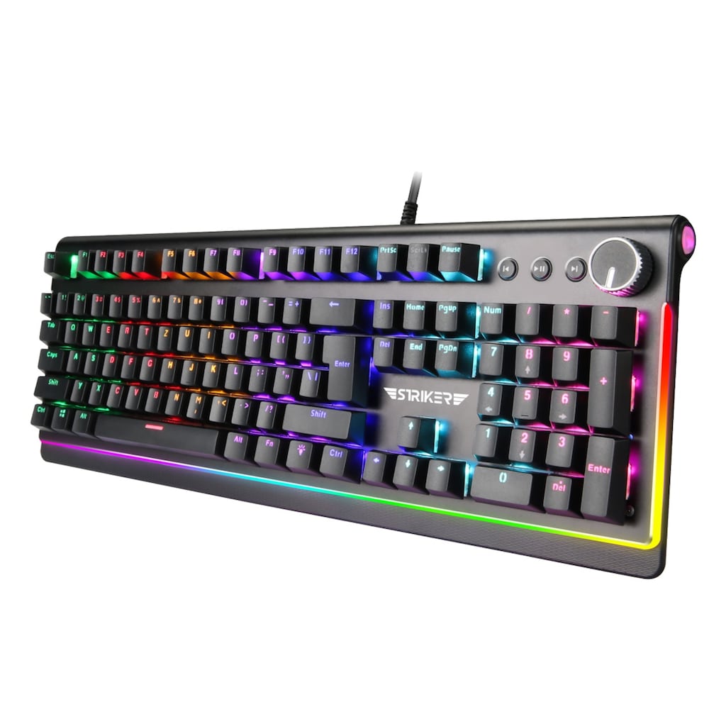 Hyrican Eingabegeräte-Set »Striker Gaming Set Tastatur, Maus, Headset + Mauspad, kabelgebunden«