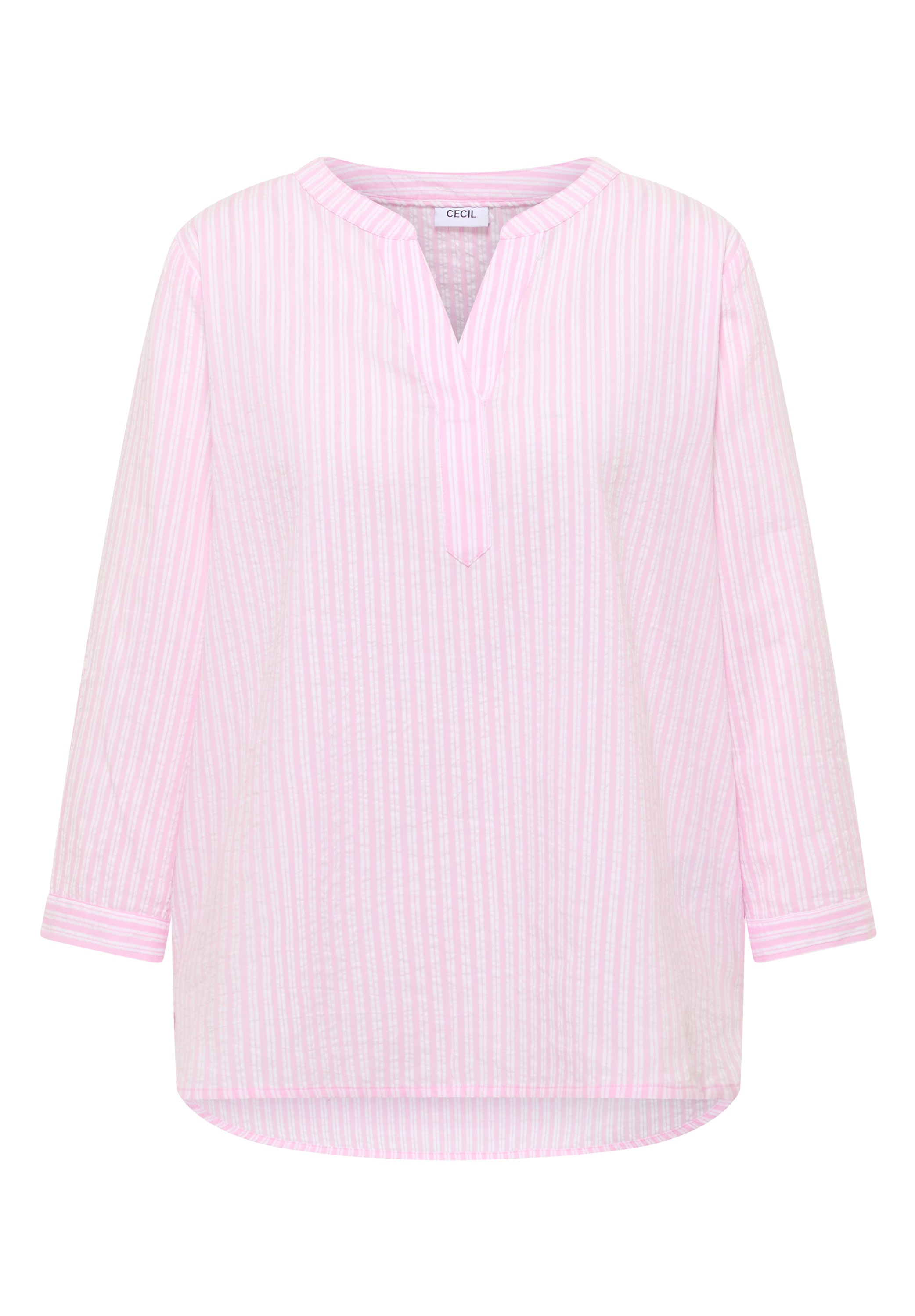 Cecil Hemdbluse 3/4-Arm Sommerbluse mit Turn-Up und Streifenmuster
