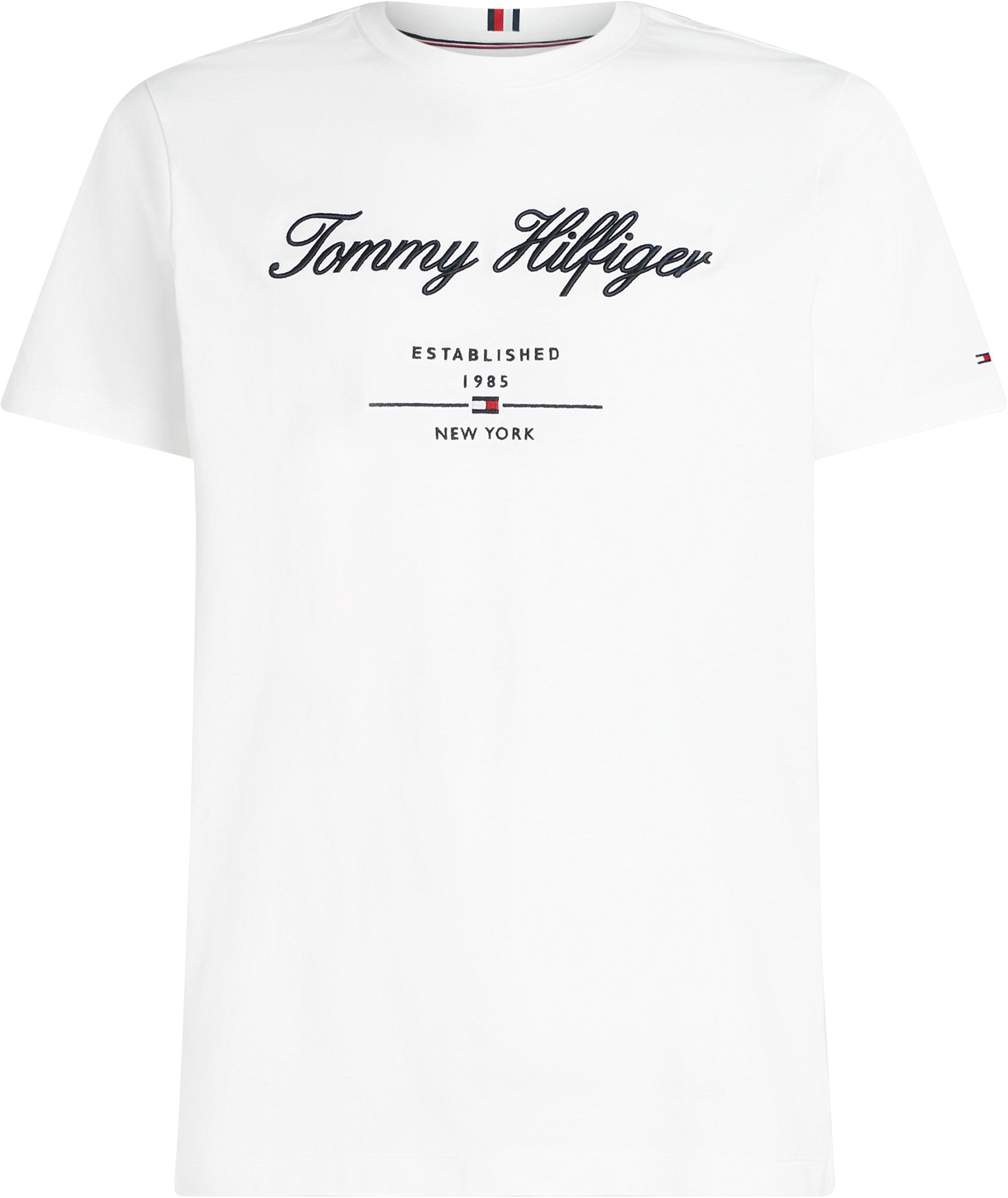 Tommy Hilfiger Big & Tall Rundhalsshirt »BT-SCRIPT LOGO TEE-B«, in Großen Größen, Logostickerei