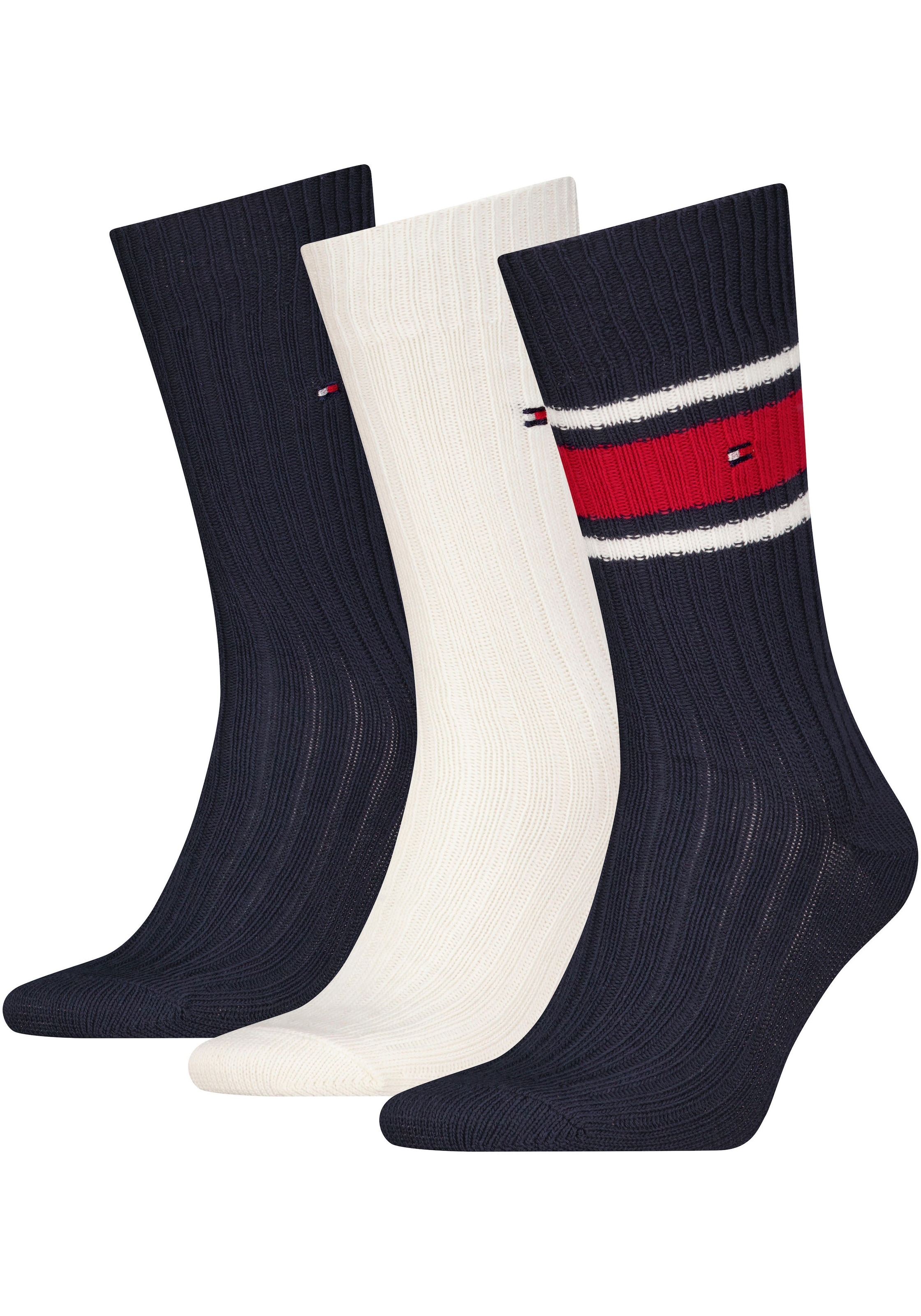 Tommy Hilfiger Socken, (3 Paar), mit dezentem Logo